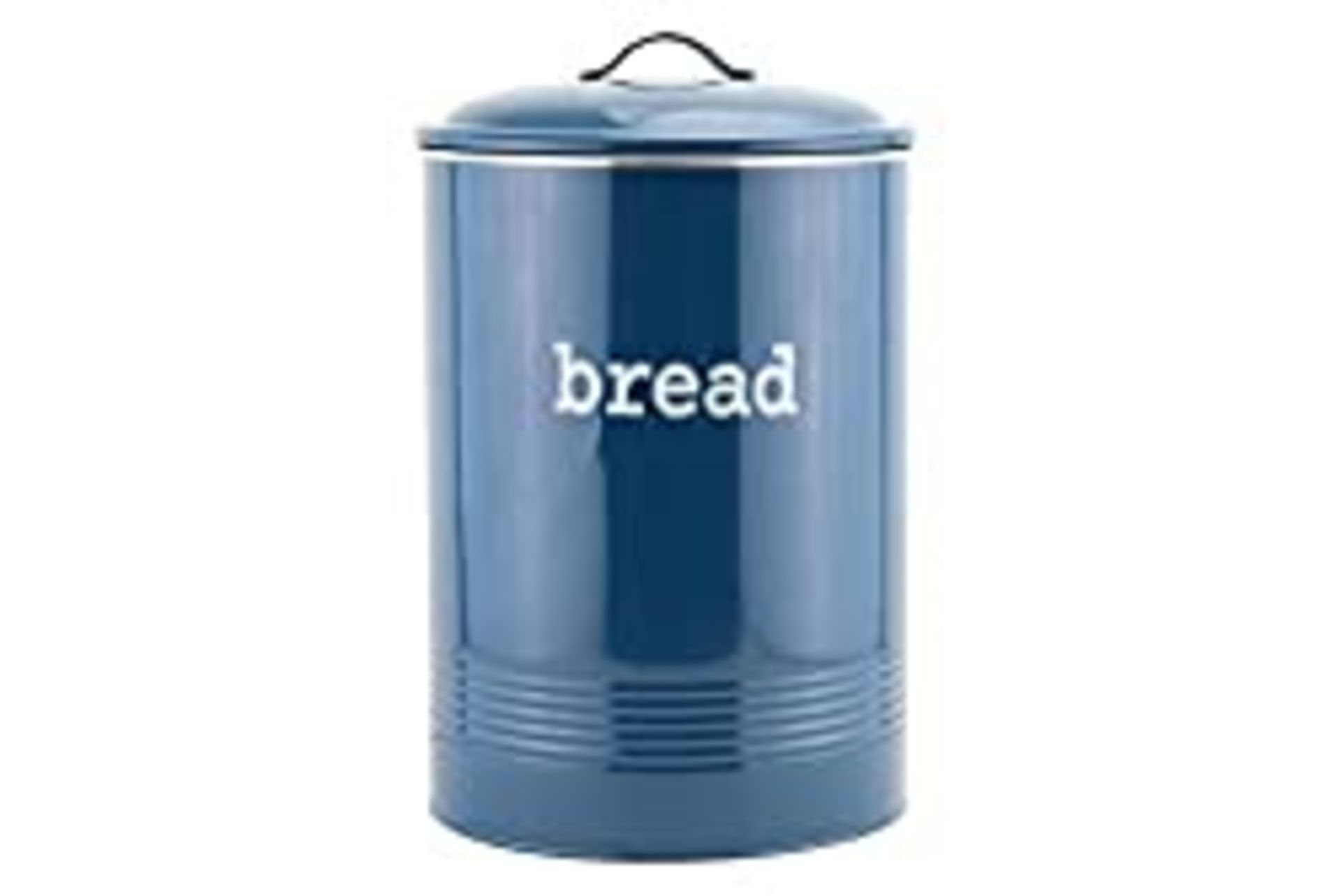 RRP £19.99 EHC Round Enamel Bread Bin Crock Storage Canister Jar