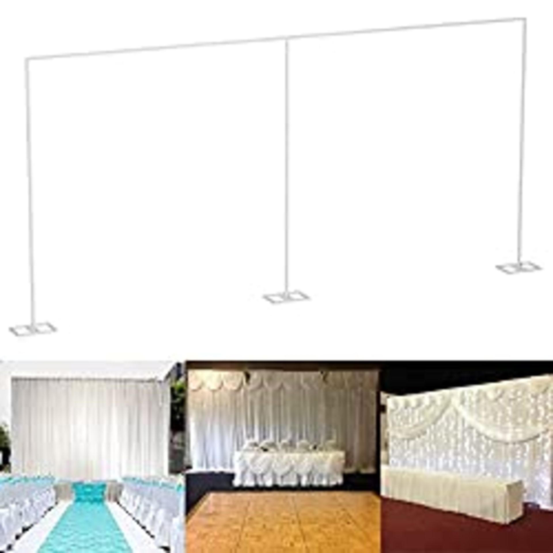 RRP £105.88 Wedding Backdrop Stand 6*3 m Adjustable Size Portable