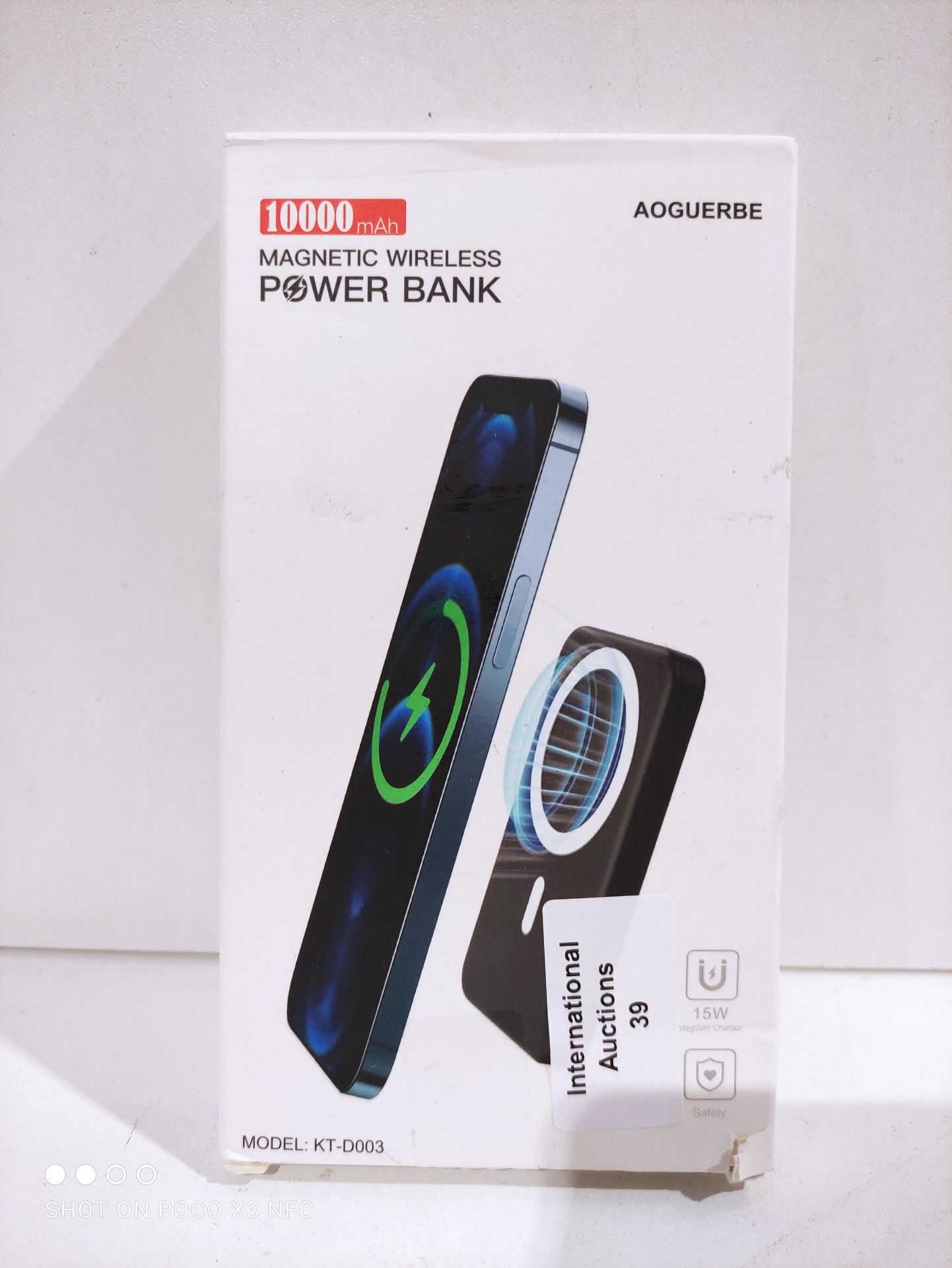 RRP £27.08 Magnetic Wireless Power Bank 10000mAh - Image 2 of 2