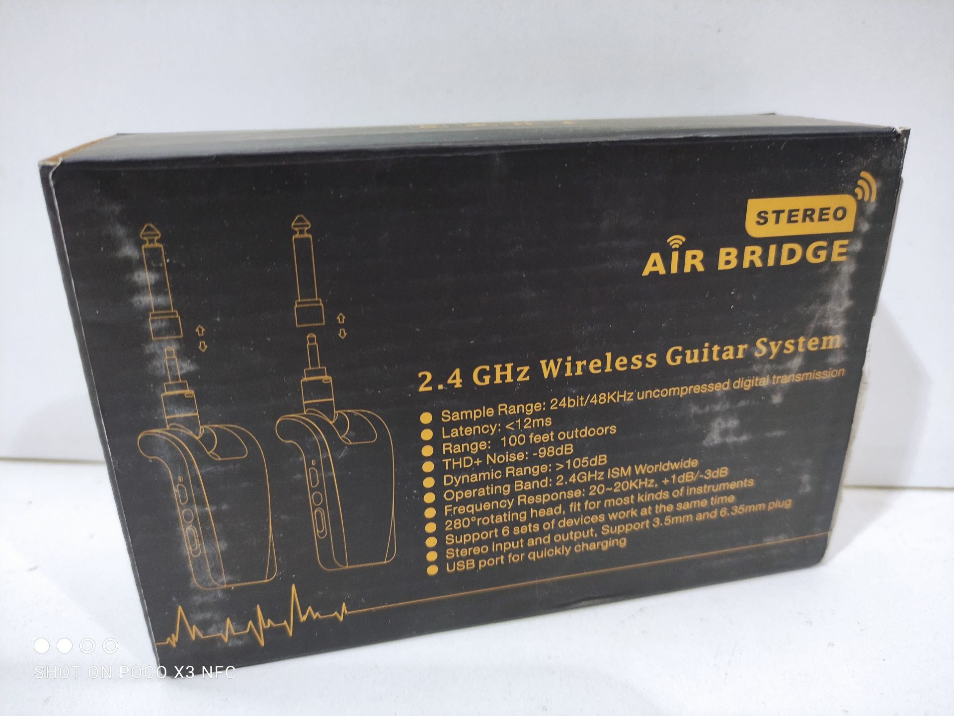 RRP £42.78 LEKATO Stereo 2.4Ghz Wireless Guitar Transmitter Receiver - Image 2 of 2