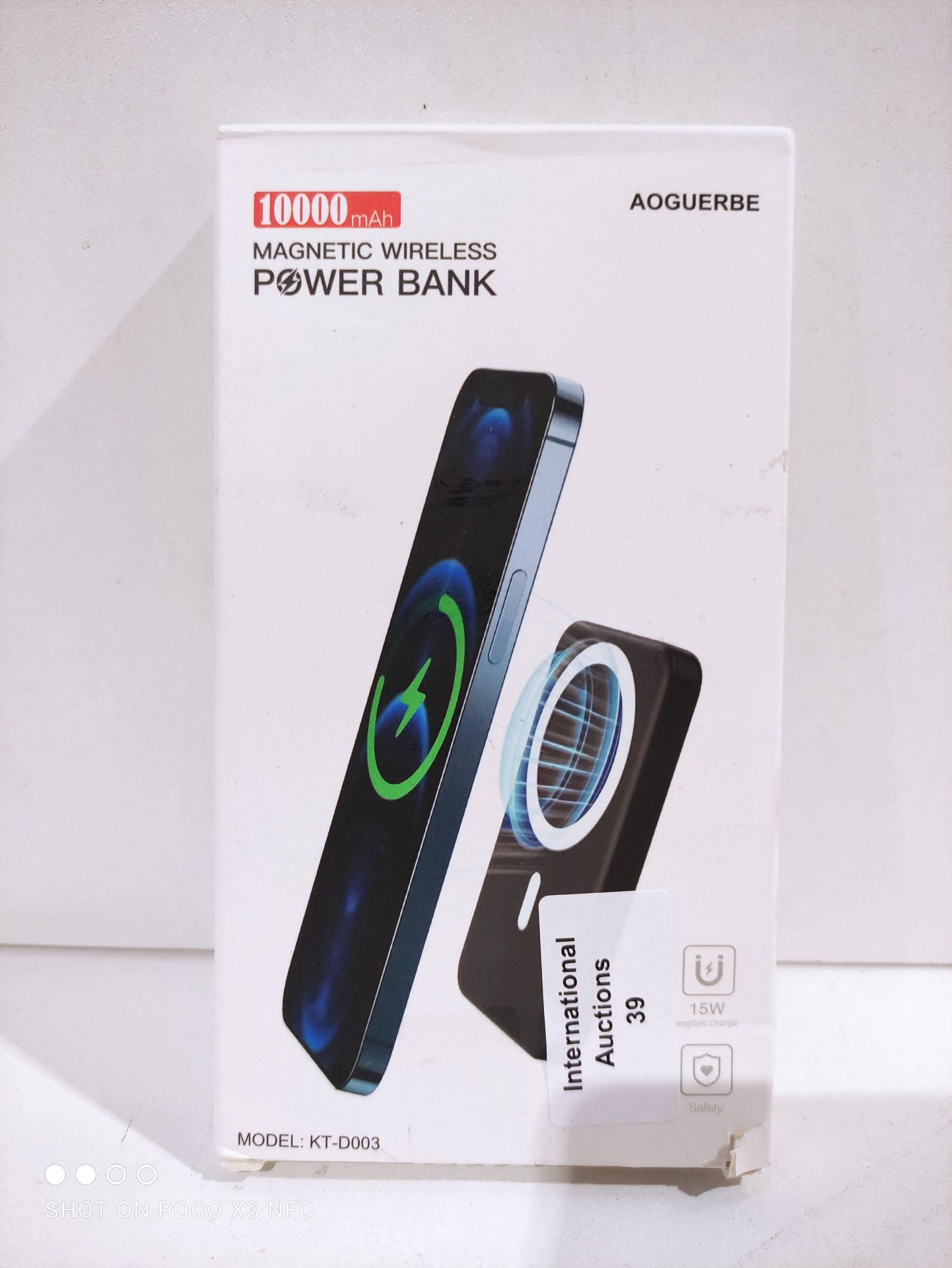 RRP £27.08 Magnetic Wireless Power Bank 10000mAh - Image 2 of 2