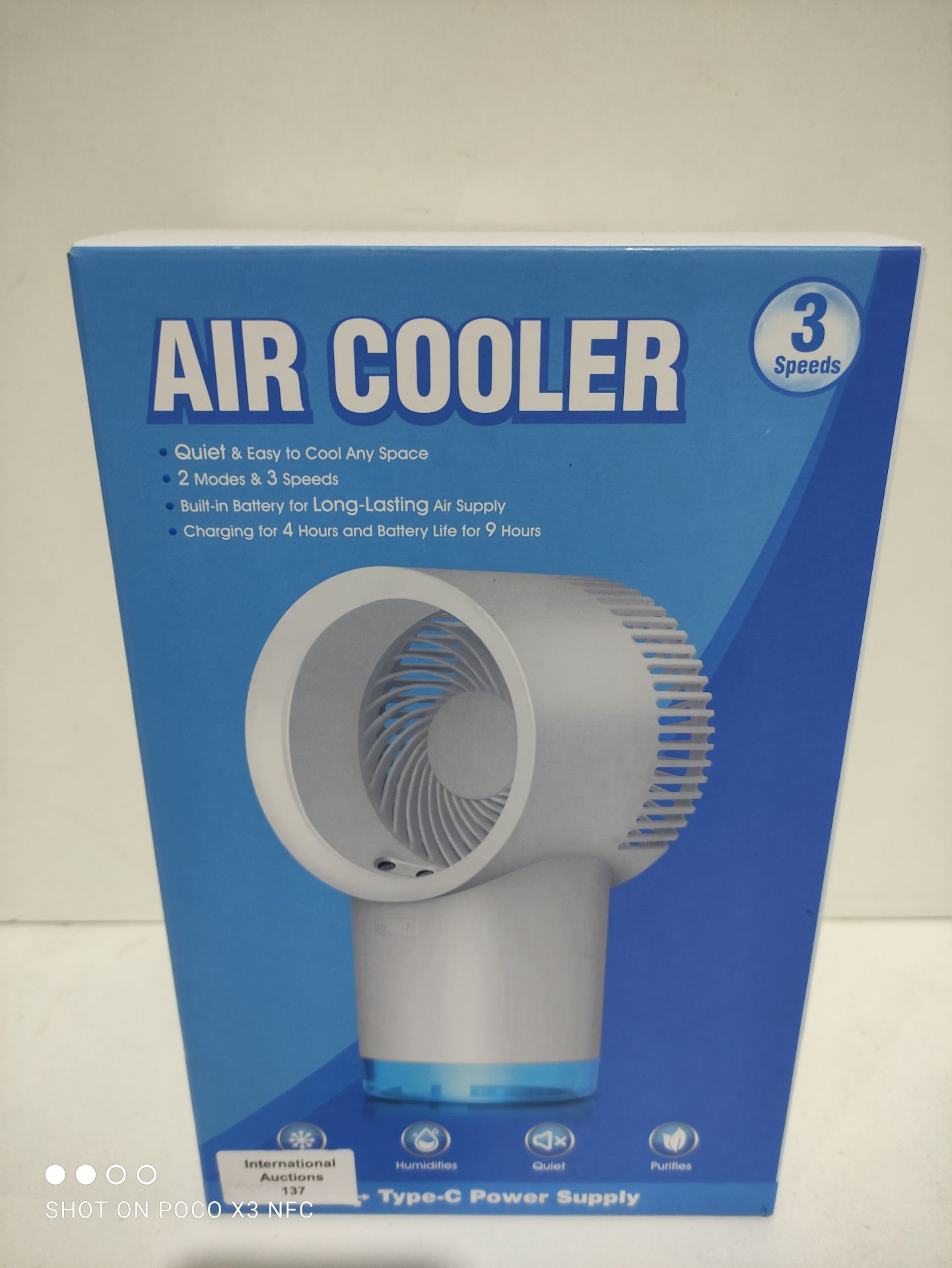 RRP £26.99 Luatuer Portable Air Cooler - Image 2 of 2