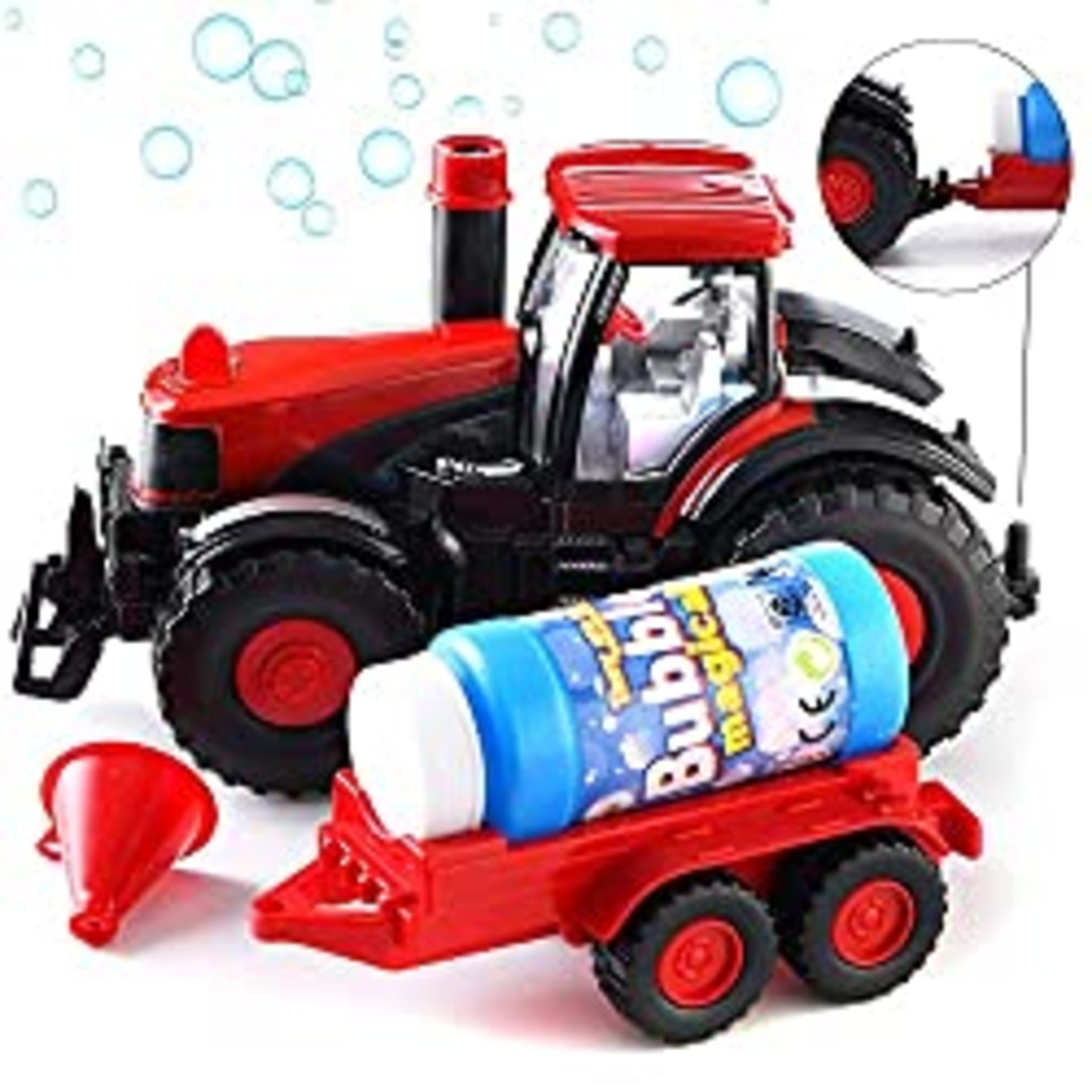 RRP £17.99 GELRIZTY Bubble Blowing Farm Tractor with Lights and Sound | Main Tractor