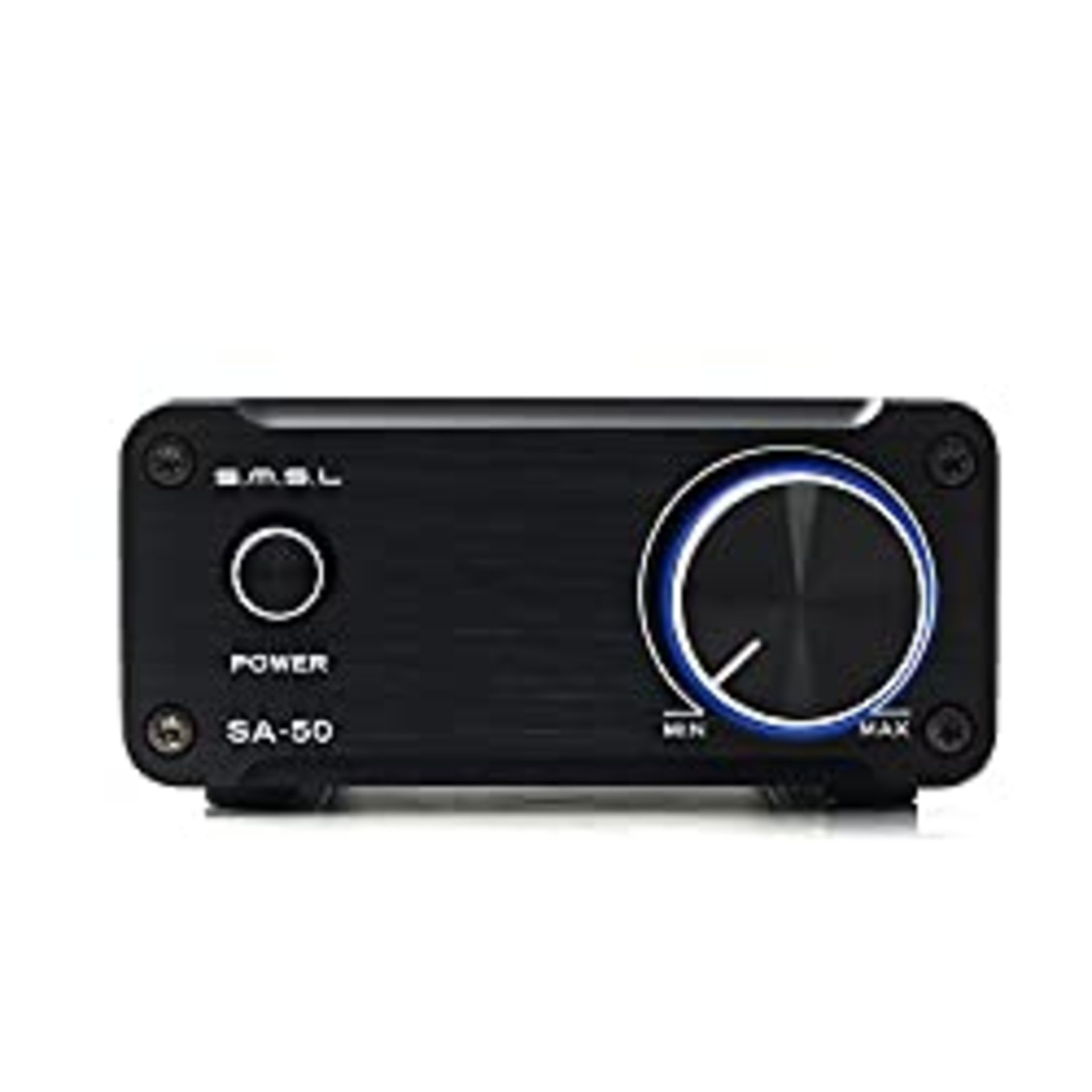 RRP £62.99 SMSL SA-50 Hi-Fi Stereo Amplifier for speakers with Power Adapter (Black)