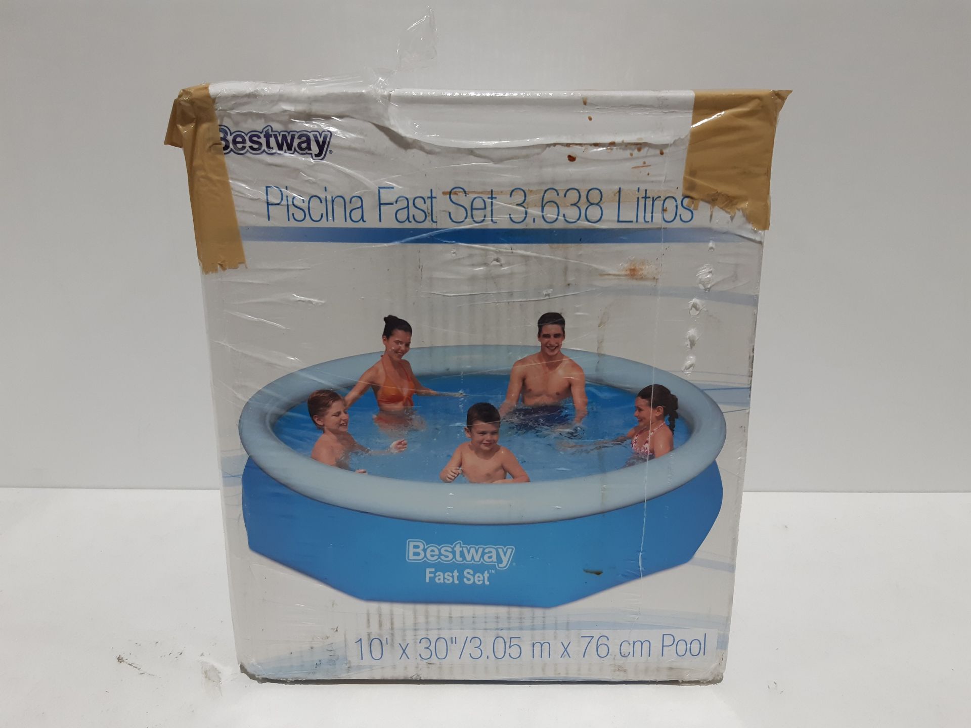 RRP £37.94 Bestway 57266-19 Round Kids Inflatable Paddling Pool, Fast Set, 10 ft - Image 2 of 2