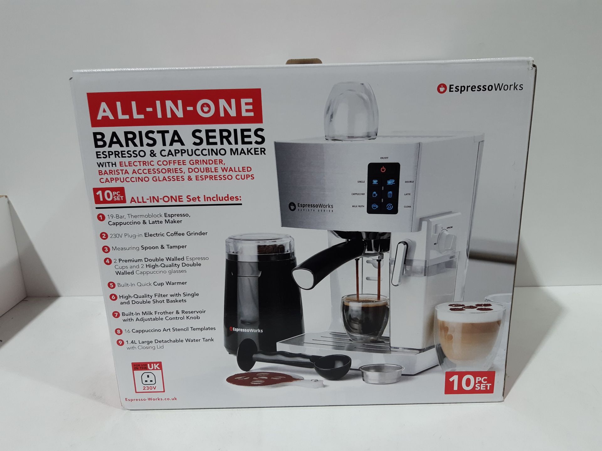 RRP £189.00 EspressoWorks 10Pc All-in-One Barista Bundle Espresso - Image 2 of 2