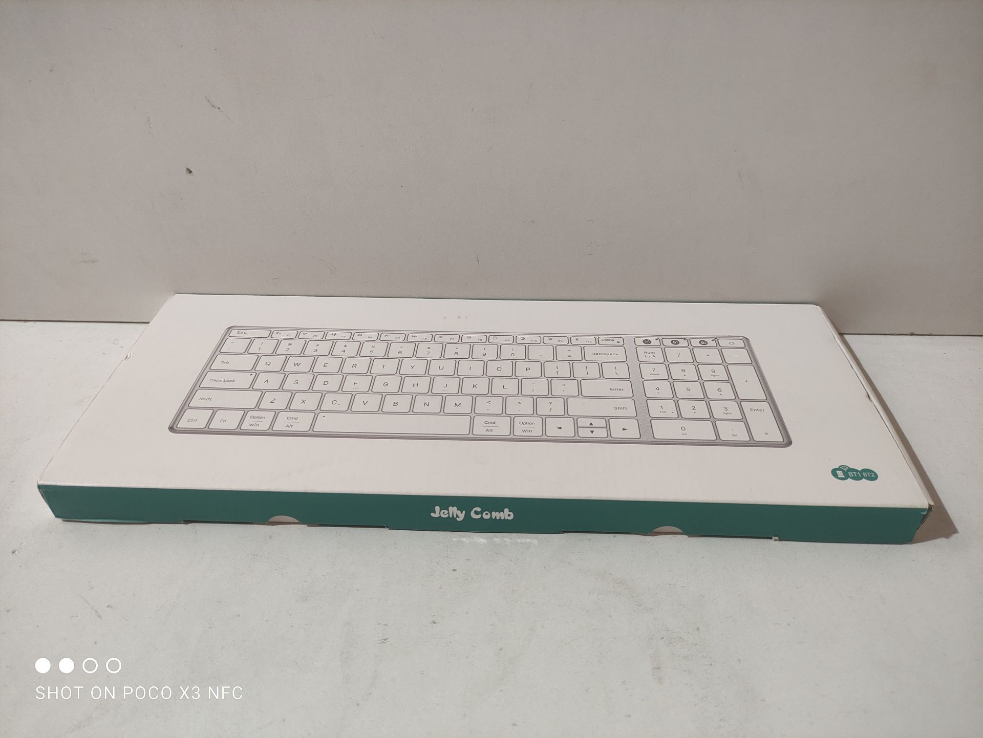 RRP £21.98 Wireless Bluetooth Keyboard Rechargeable Aluminum Keyboards - Image 2 of 2