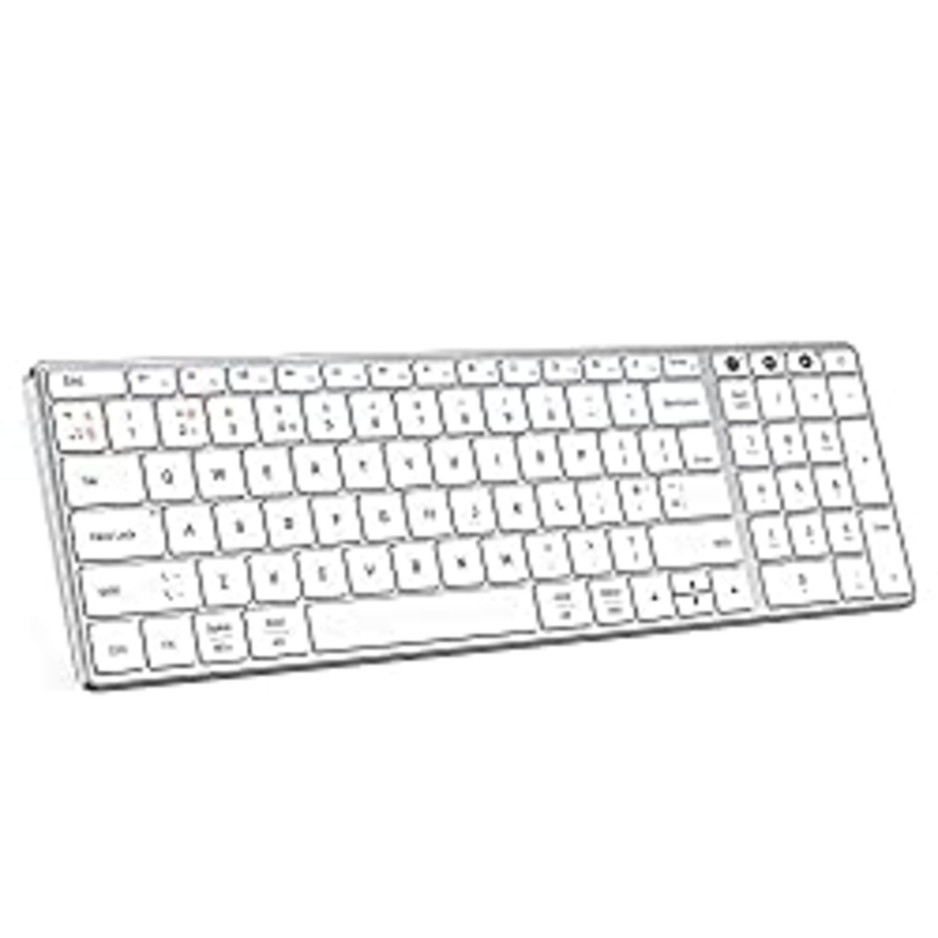 RRP £21.98 Wireless Bluetooth Keyboard Rechargeable Aluminum Keyboards