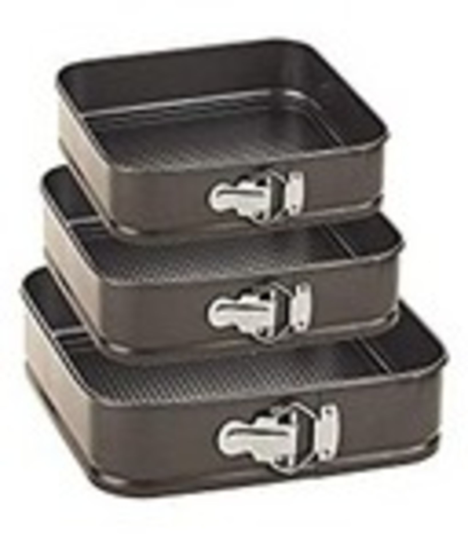 RRP £12.98 Ariana Homeware Set of 3 Non-Stick Square Cake Tins