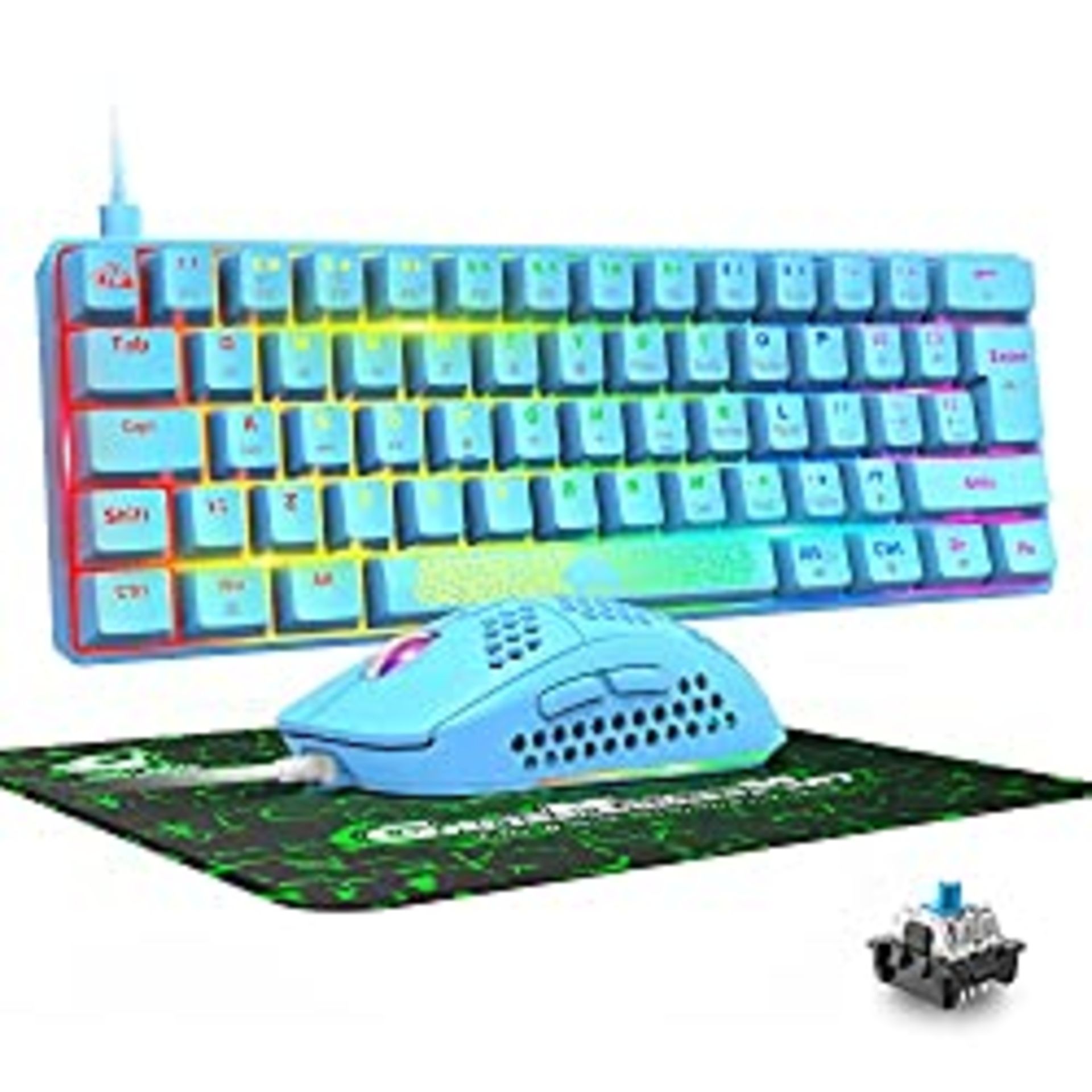 RRP £38.24 Mechanical Gaming Keyboard & Mouse Combo Set