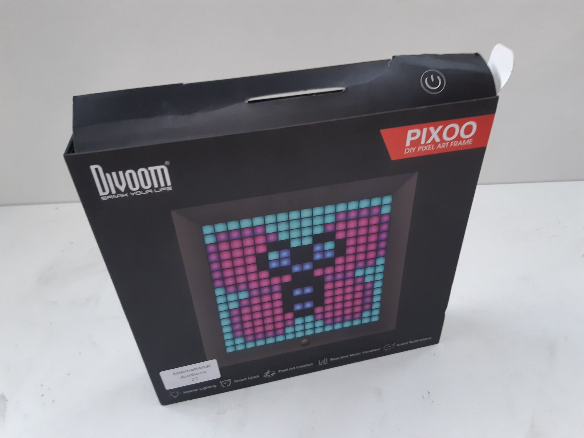 RRP £35.51 Divoom Pixoo Pixel Art Digital Photo Frame with 8.6 Inch Mood Light App Control - Image 2 of 2