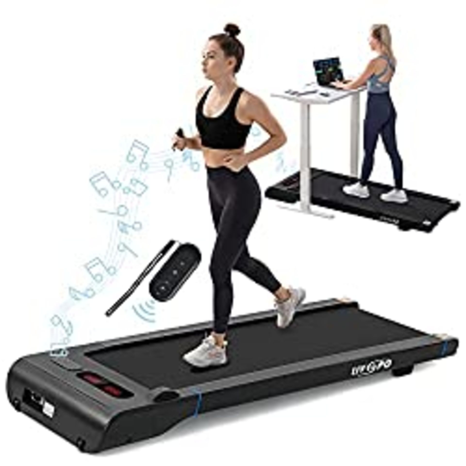 RRP £259.99 LIVSPO Under Desk Treadmill 2.5HP Slim Walking Treadmill 265LBS