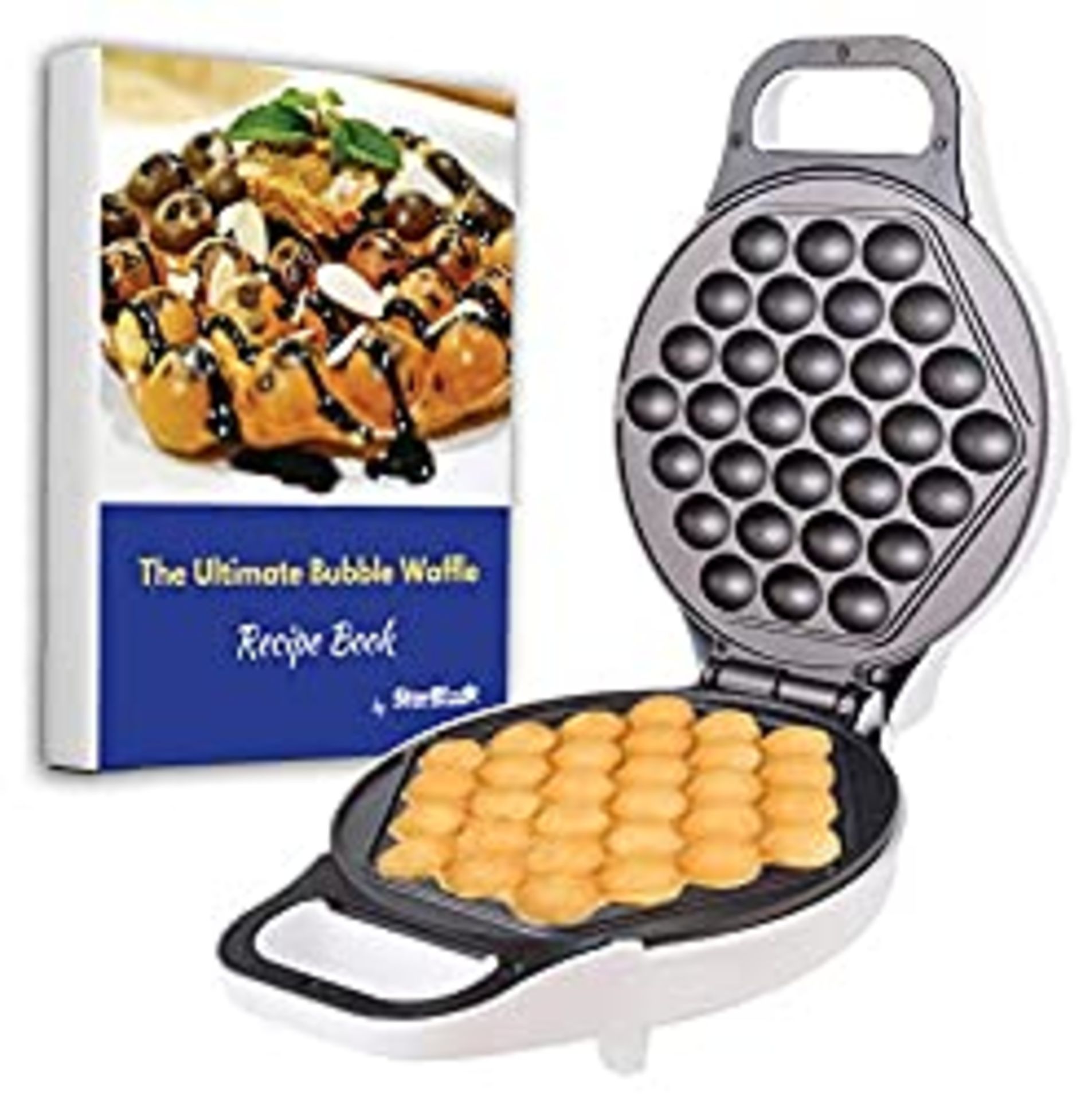 RRP £28.99 Hong Kong Bubble Waffle Maker by StarBlue with Bonus Recipe e-Book