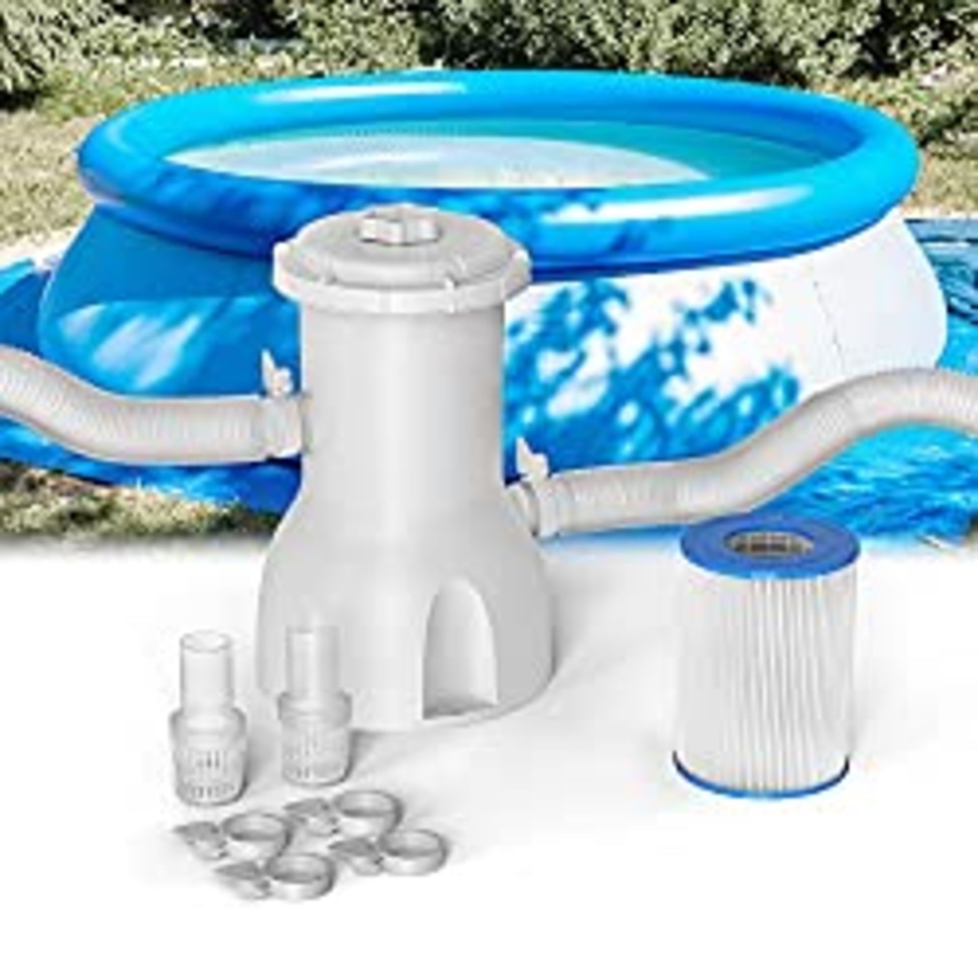 RRP £49.99 Evoio 800 Gallons Pool Filter Pump Above Ground