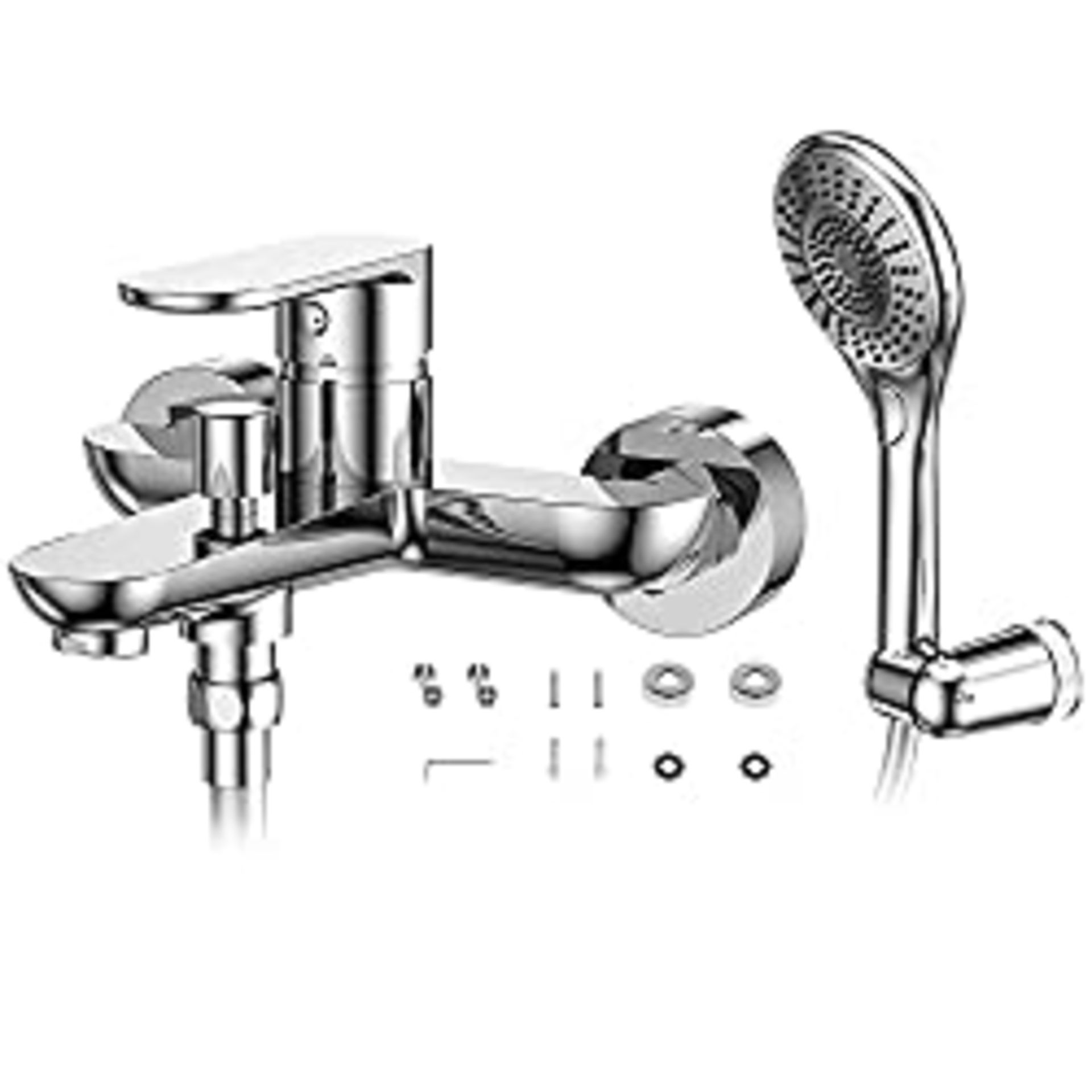 RRP £42.64 CSEA Bath Taps with Shower Attachment