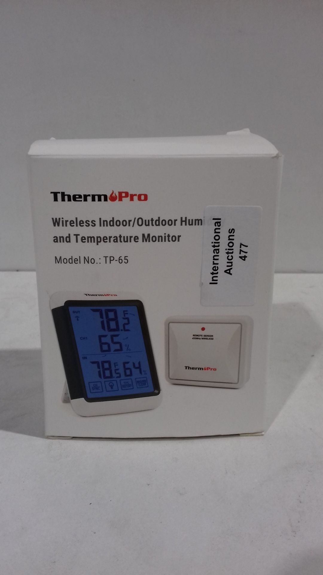 RRP £22.99 ThermoPro TP65 Digital Wireless Hygrometer Indoor Outdoor - Image 2 of 2