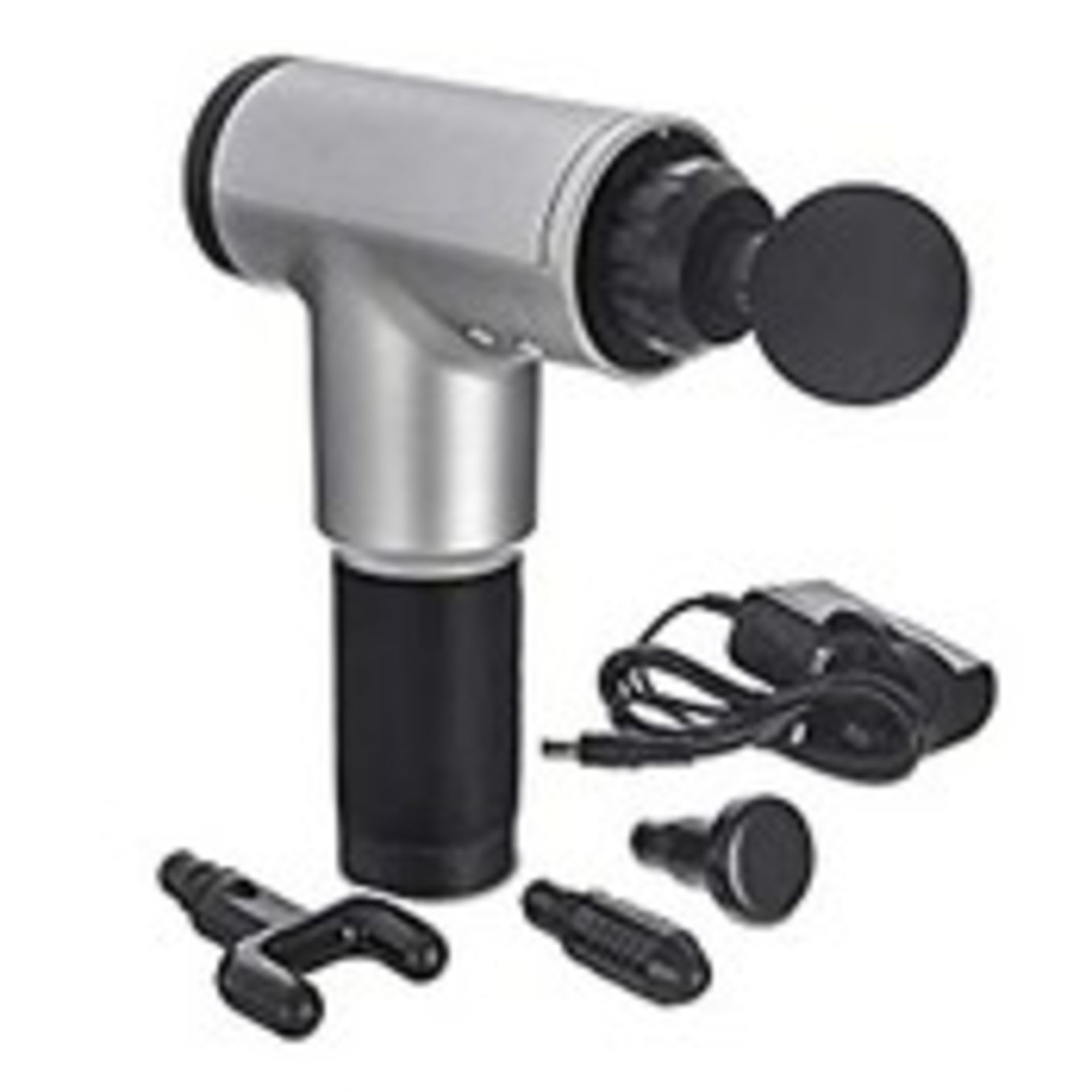 RRP £19.99 Hillington 4-in-1 Rechargeable Massage Gun Handheld