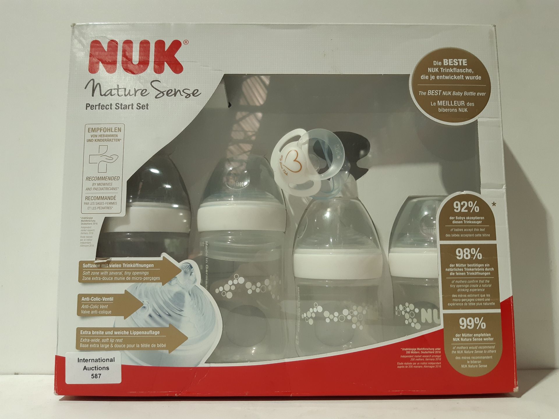 RRP £14.99 NUK Nature Sense Perfect Start Baby Bottle Set - Image 2 of 2