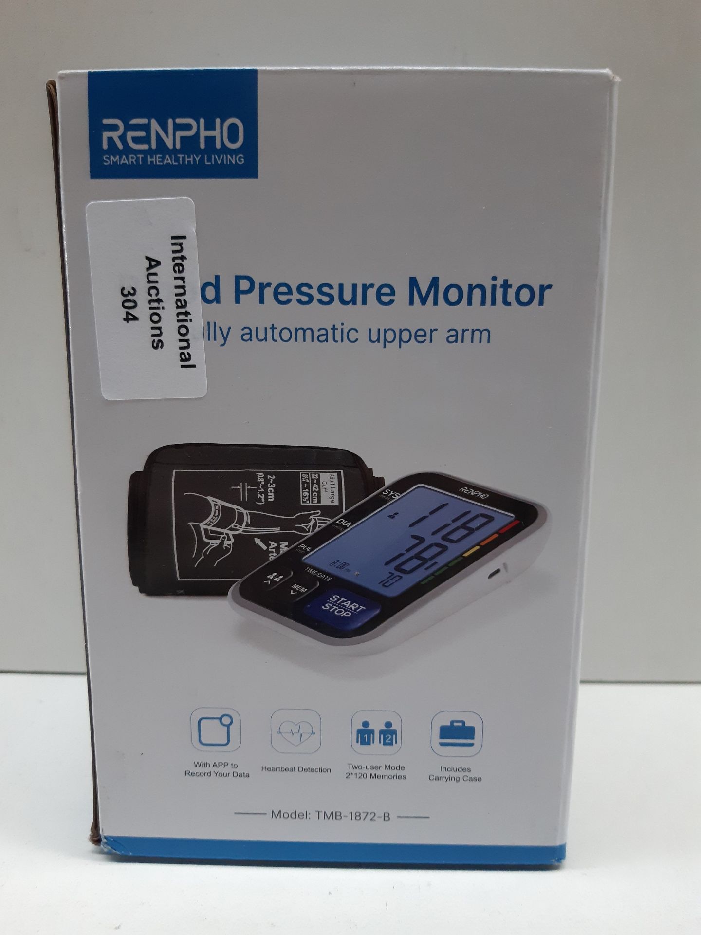 RRP £35.99 RENPHO Smart Blood Pressure Monitor - Wireless Upper Arm Blood Pressure Machine - Image 2 of 2