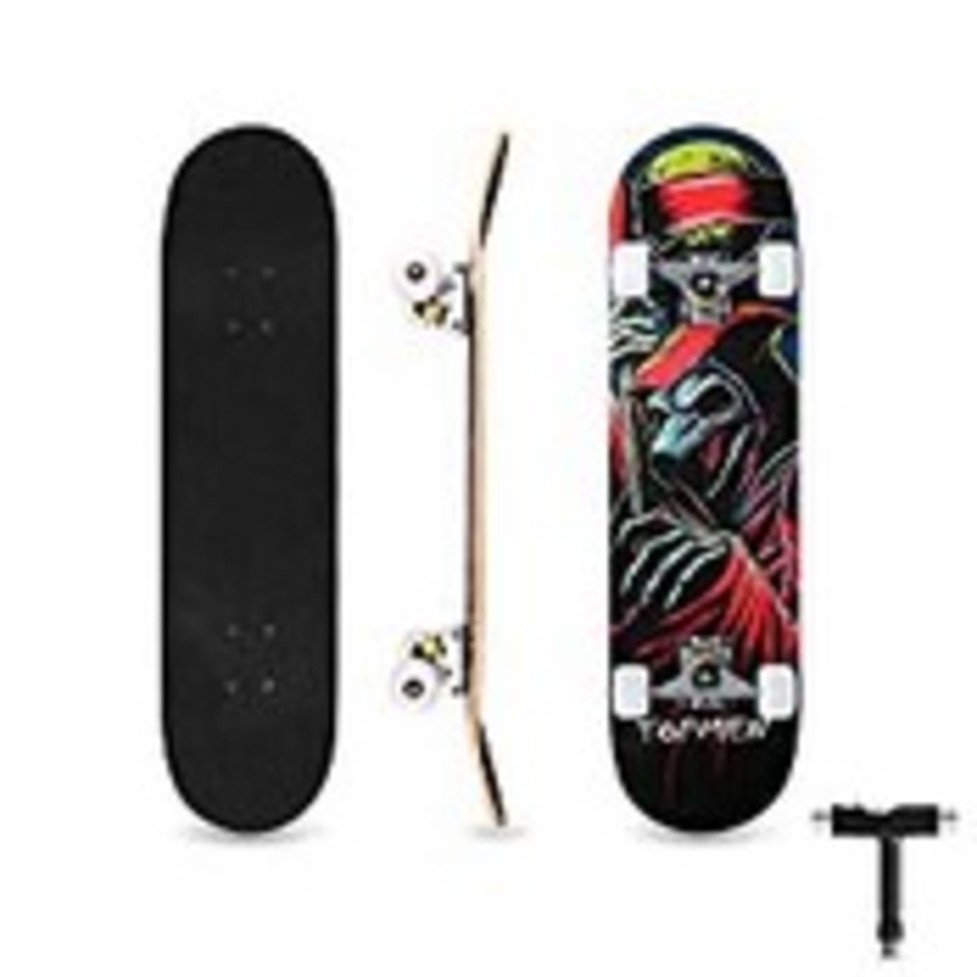 RRP £19.00 bigzzia Skateboard Complete for Kids Teens & Adults Beginners