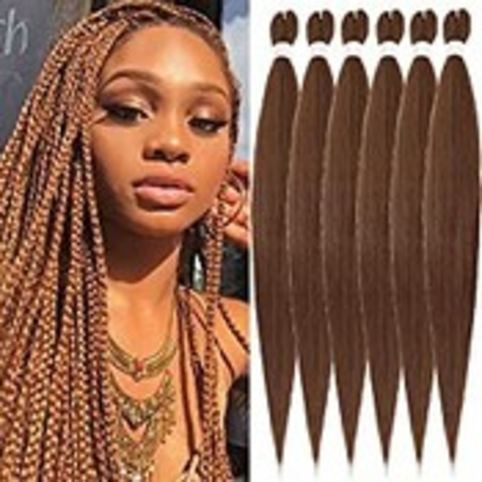 RRP £20.39 WIGENIUS 30 inch Long Pre-stretched Braiding Hair Ginger
