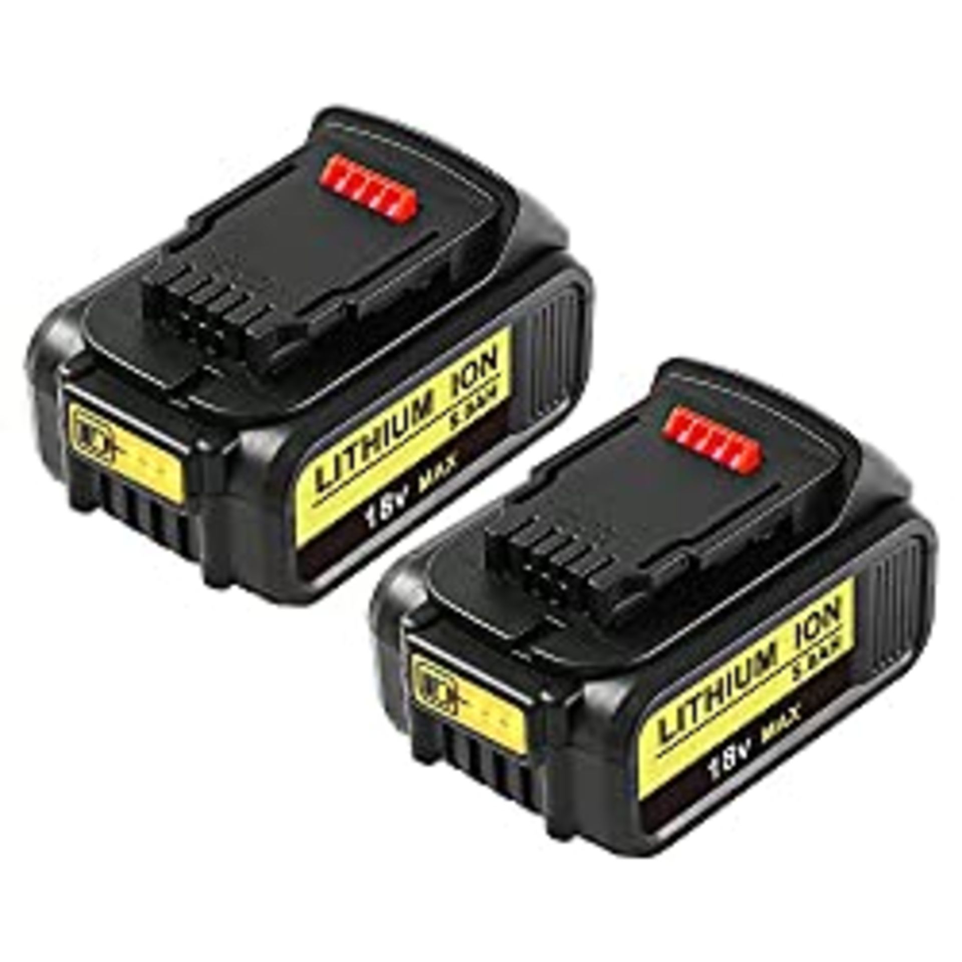 RRP £53.99 VANTTECH 2Pack 18V/20V MAX 5.0Ah Lithium ion Replacement