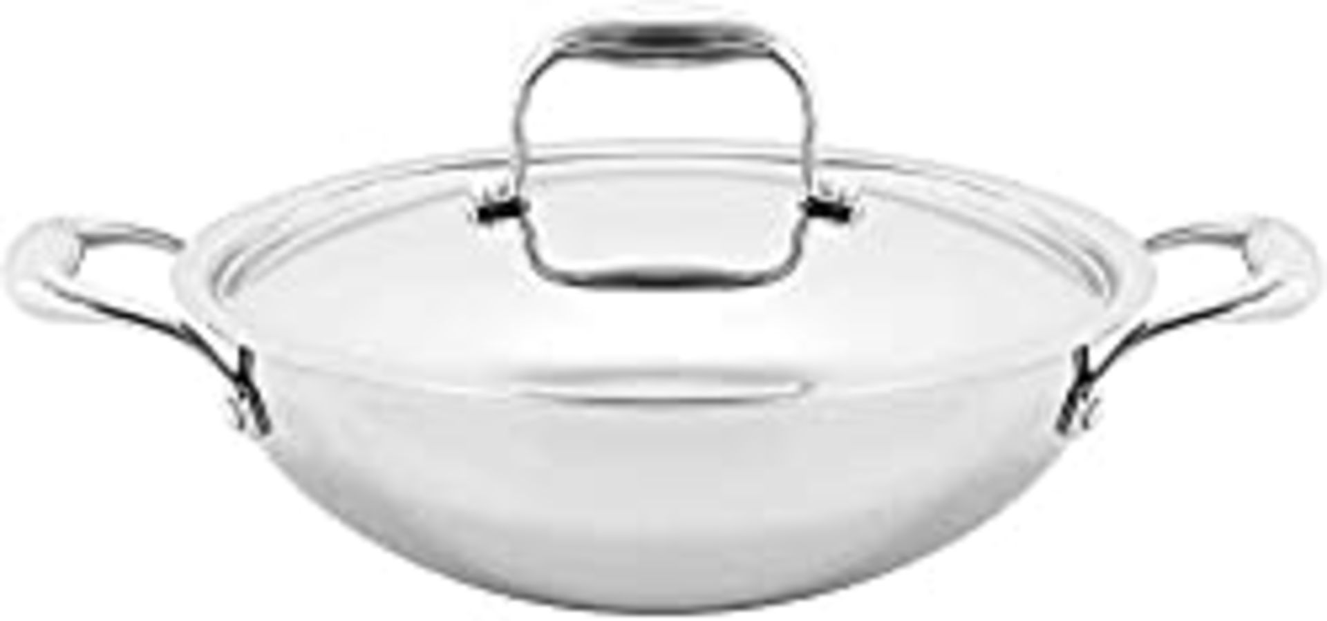 RRP £59.89 Vinod 3-Ply Non Stick Induction Hob Wok with Lid