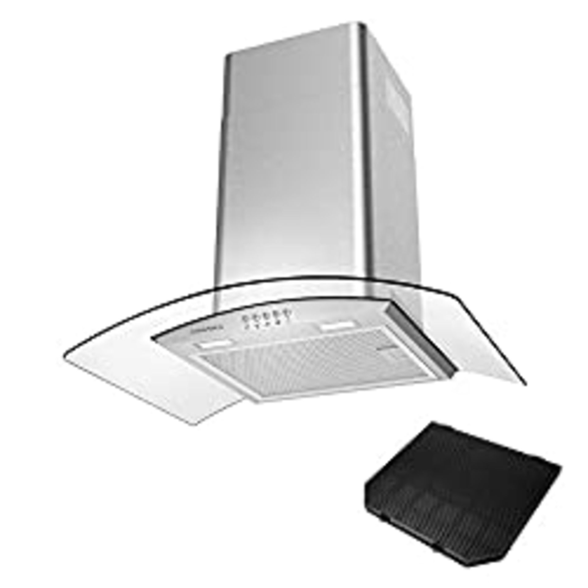 RRP £119.78 CIARRA CBC6S506 Class A Cooker Hood 60cm Curved Glass