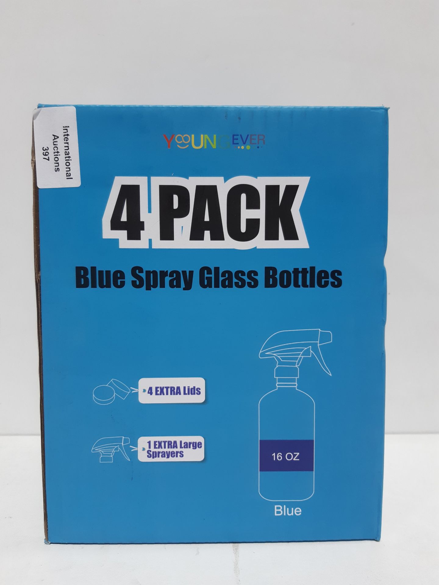 RRP £19.88 Youngever 4 Pack 500ML Empty Blue Glass Spray Bottles - Image 2 of 2