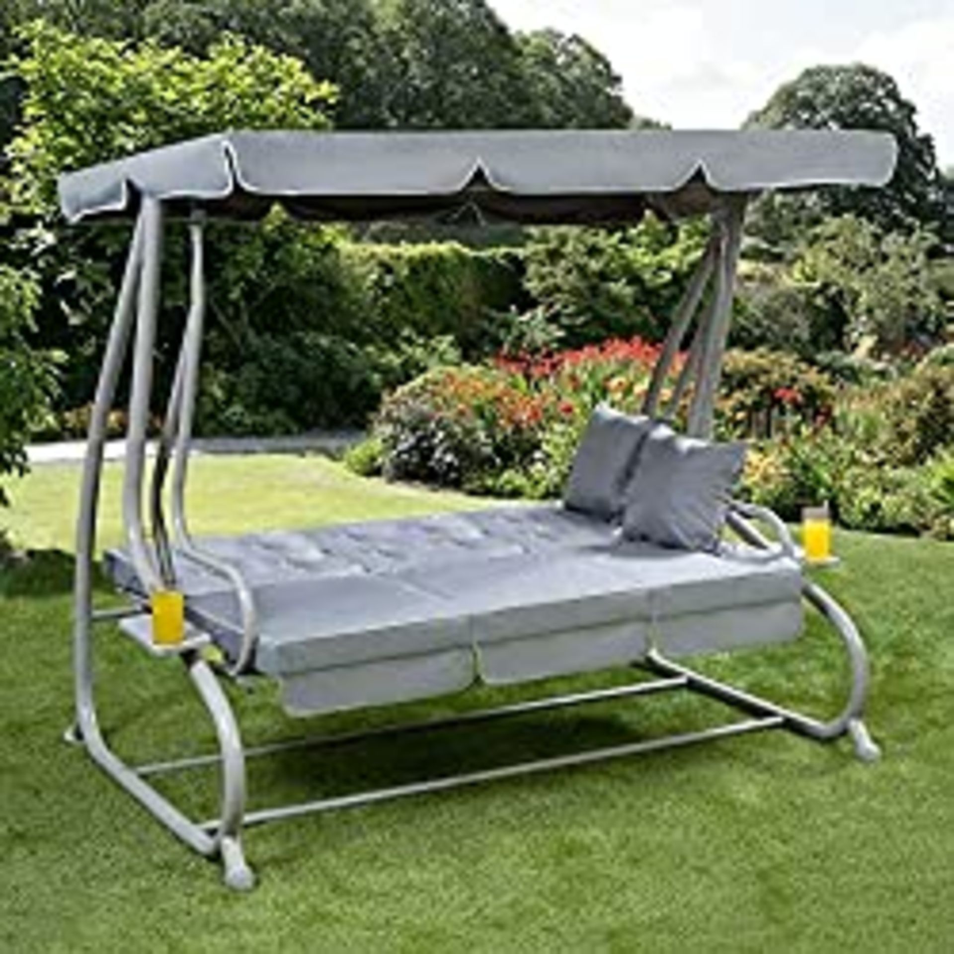 RRP £279.95 GSD 3 Seater Swing Chair Garden Outdoor Patio Hammock