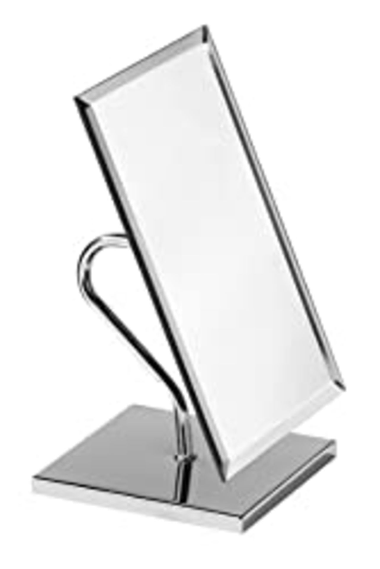 RRP £23.56 Premier Housewares Large Rectangle Free Standing Adjustable Mirror - Chrome