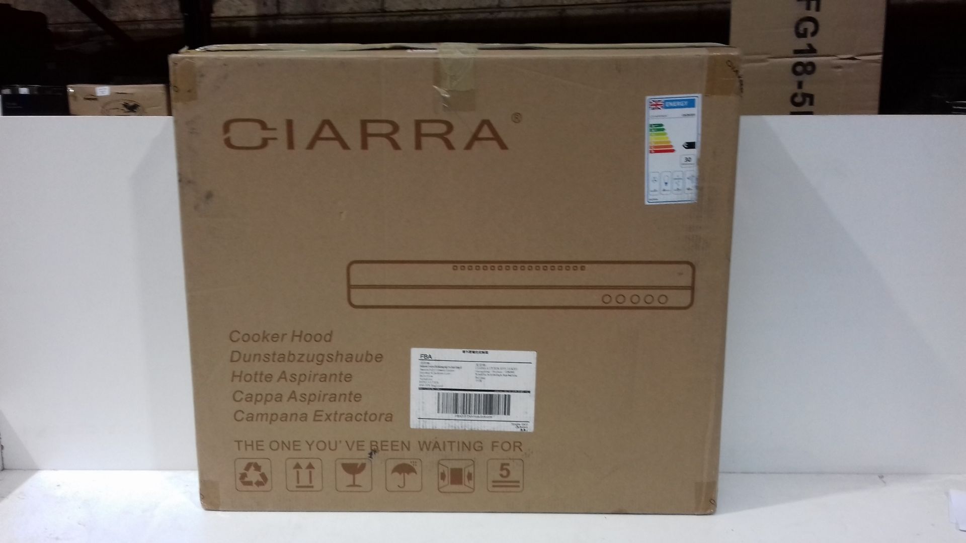 RRP £67.16 CIARRA CBCB6903 60cm Visor Cooker Hood Undercabinet - Image 2 of 2