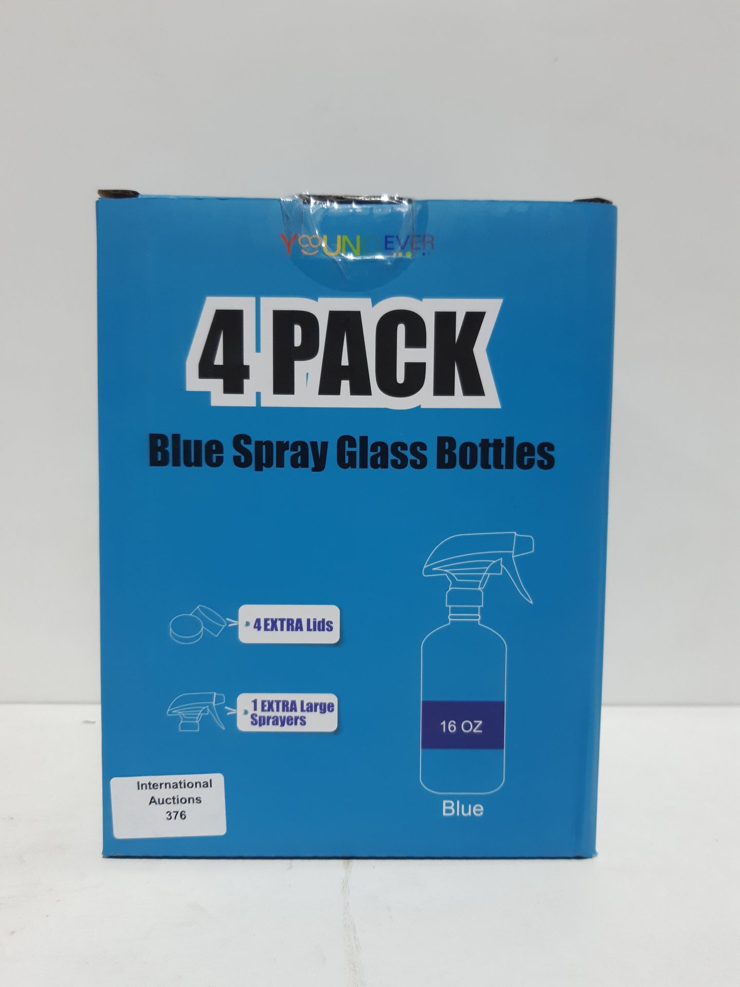 RRP £19.88 Youngever 4 Pack 500ML Empty Blue Glass Spray Bottles - Image 2 of 2