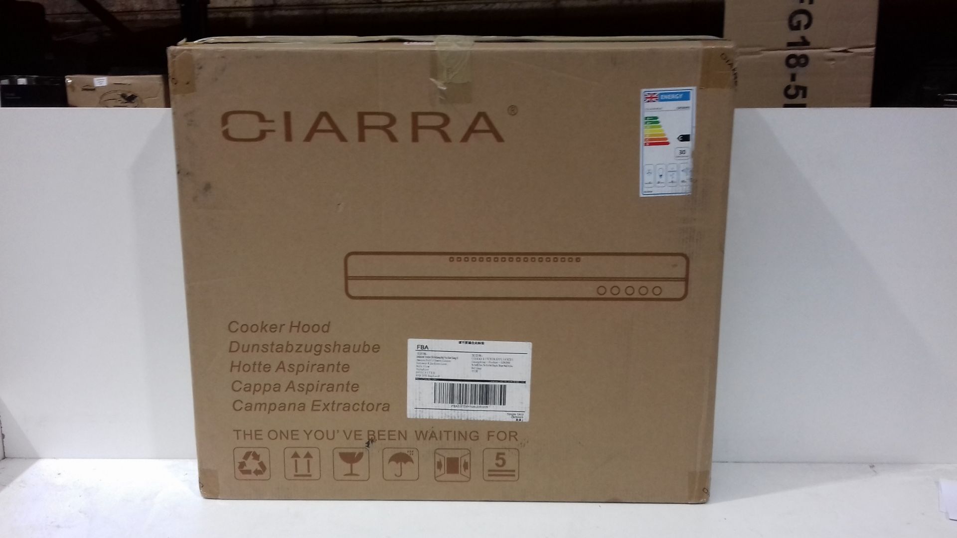 RRP £67.16 CIARRA CBCB6903 60cm Visor Cooker Hood Undercabinet - Image 2 of 2