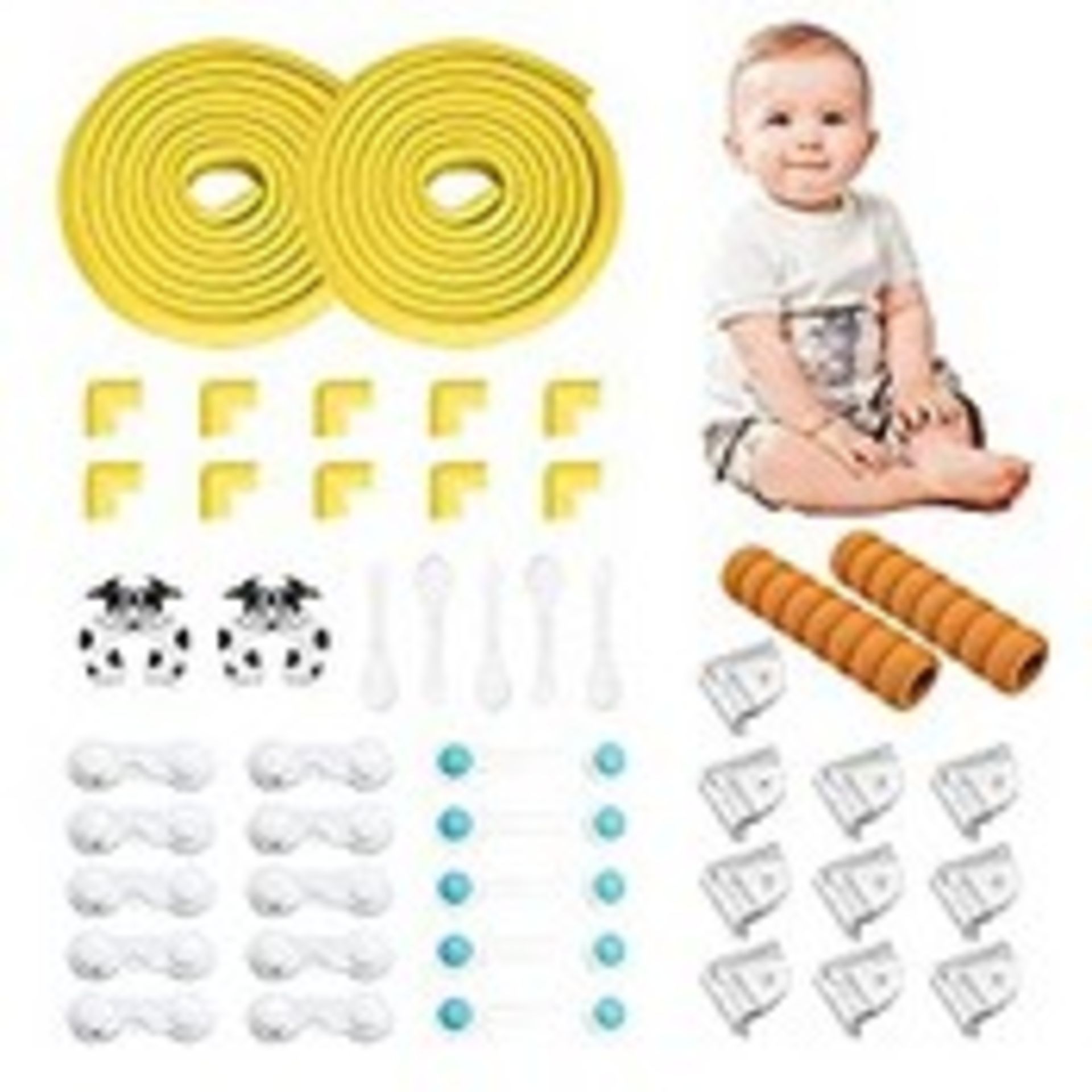 RRP £17.99 Homemari 46 PCS Baby Safety Kit Magnetic Cabinet Locks