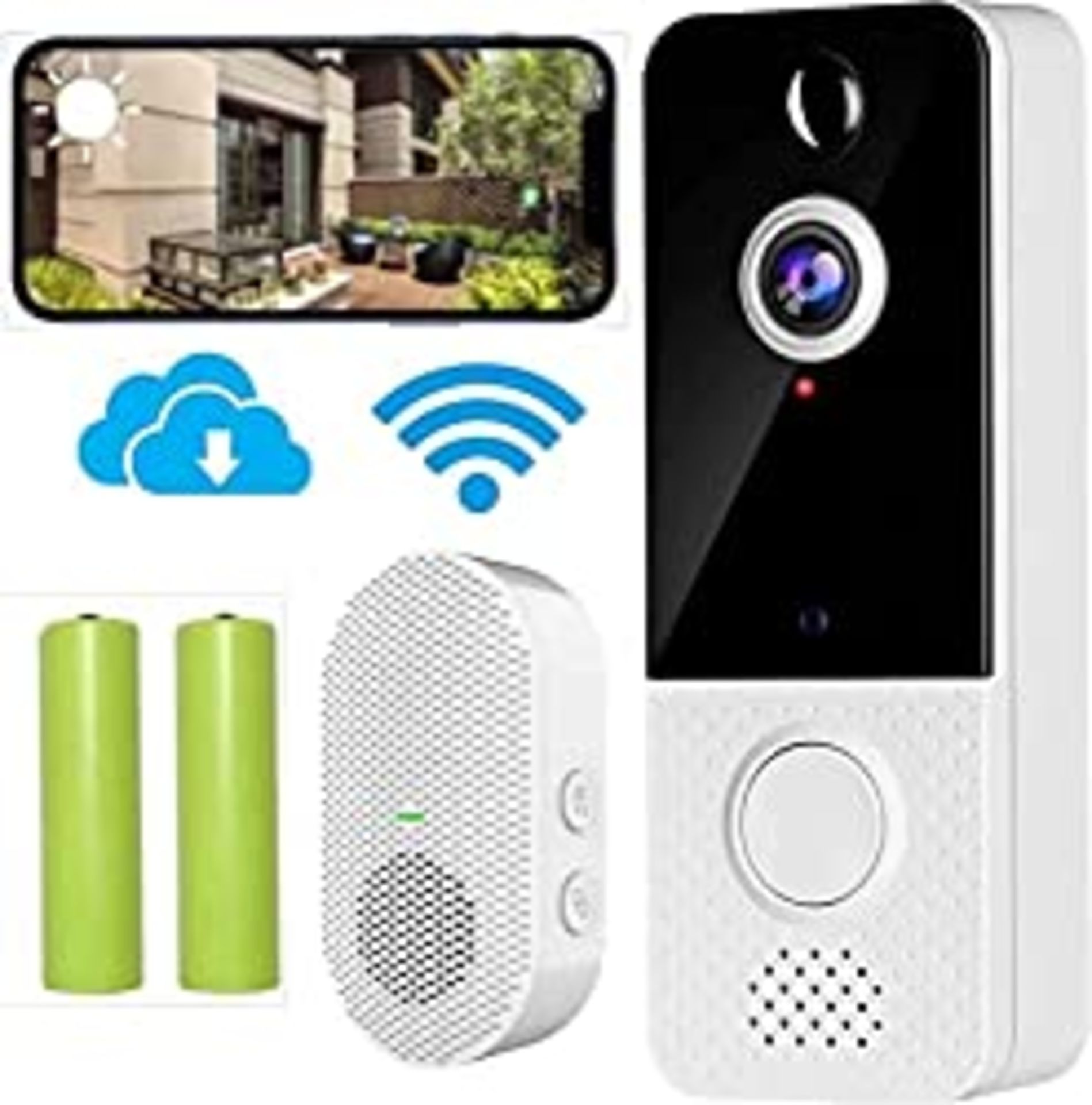 RRP £69.98 2022 Newest Version Video Doorbell Wireless