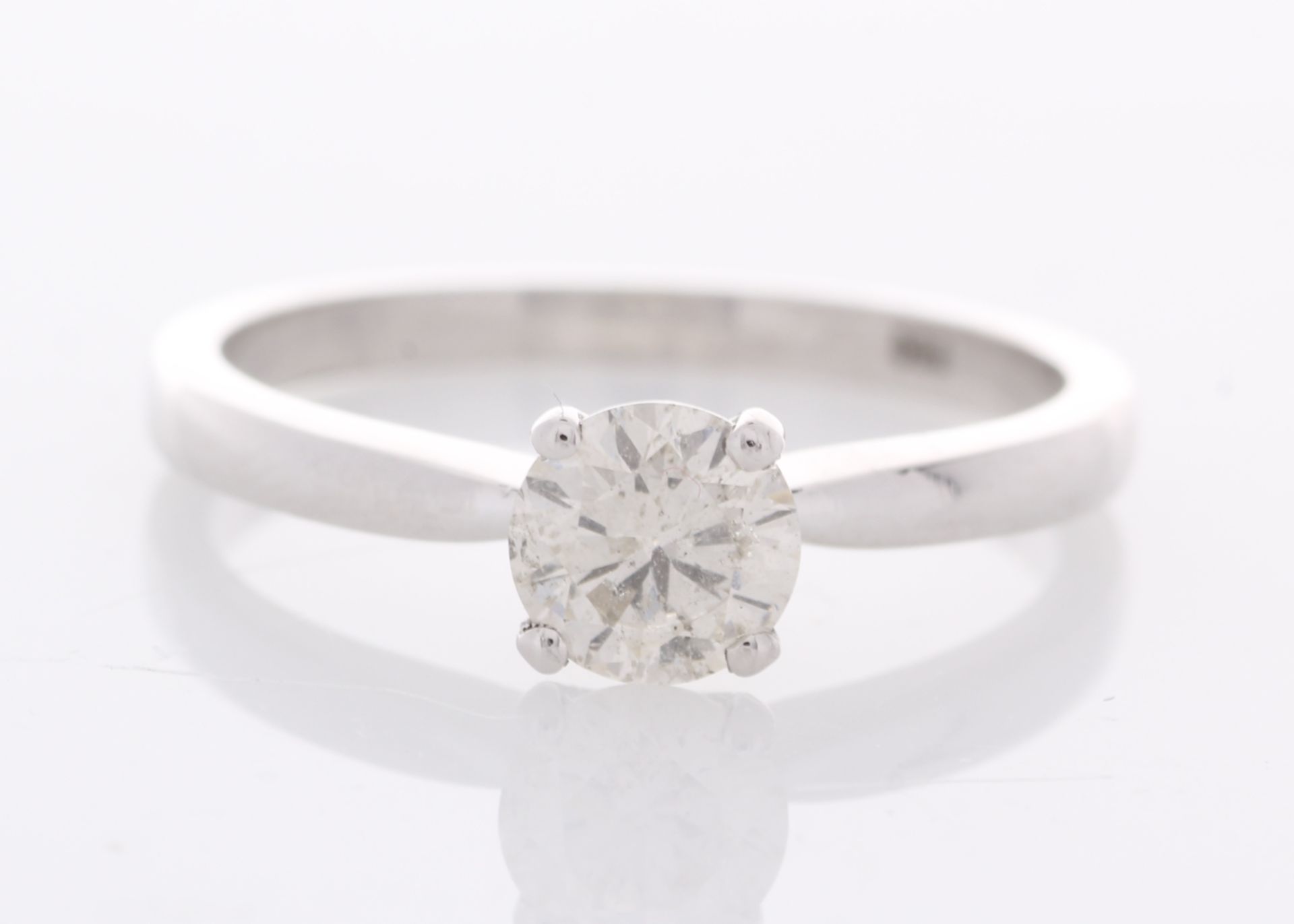 18ct White Gold Single Stone Prong Set Diamond Ring 0.57 Carats - Valued by GIE £9,955.00 - A