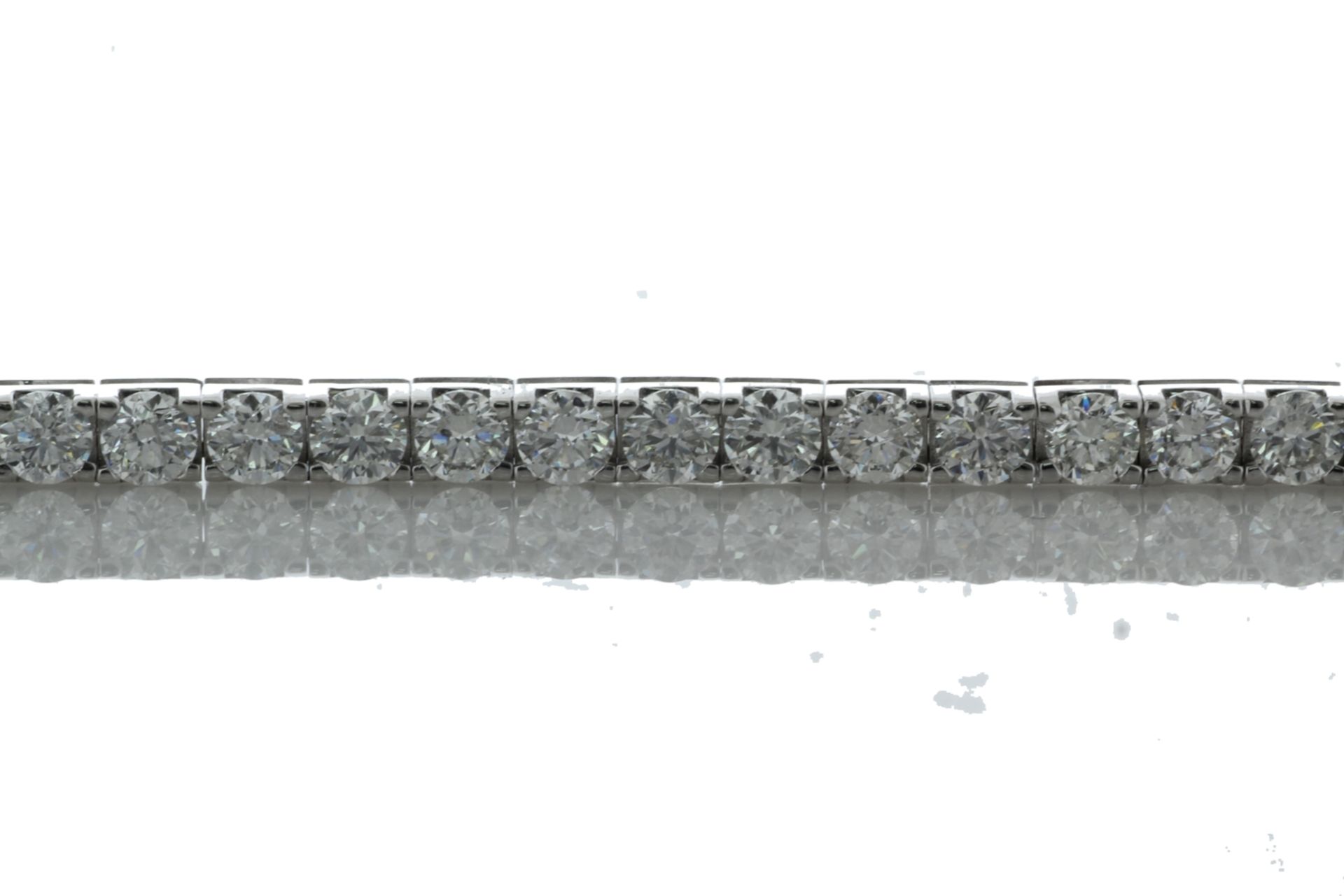 18ct White Gold Tennis Diamond Bracelet 8.65 Carats - Valued by IDI £25,950.00 - Forty six round - Image 2 of 4