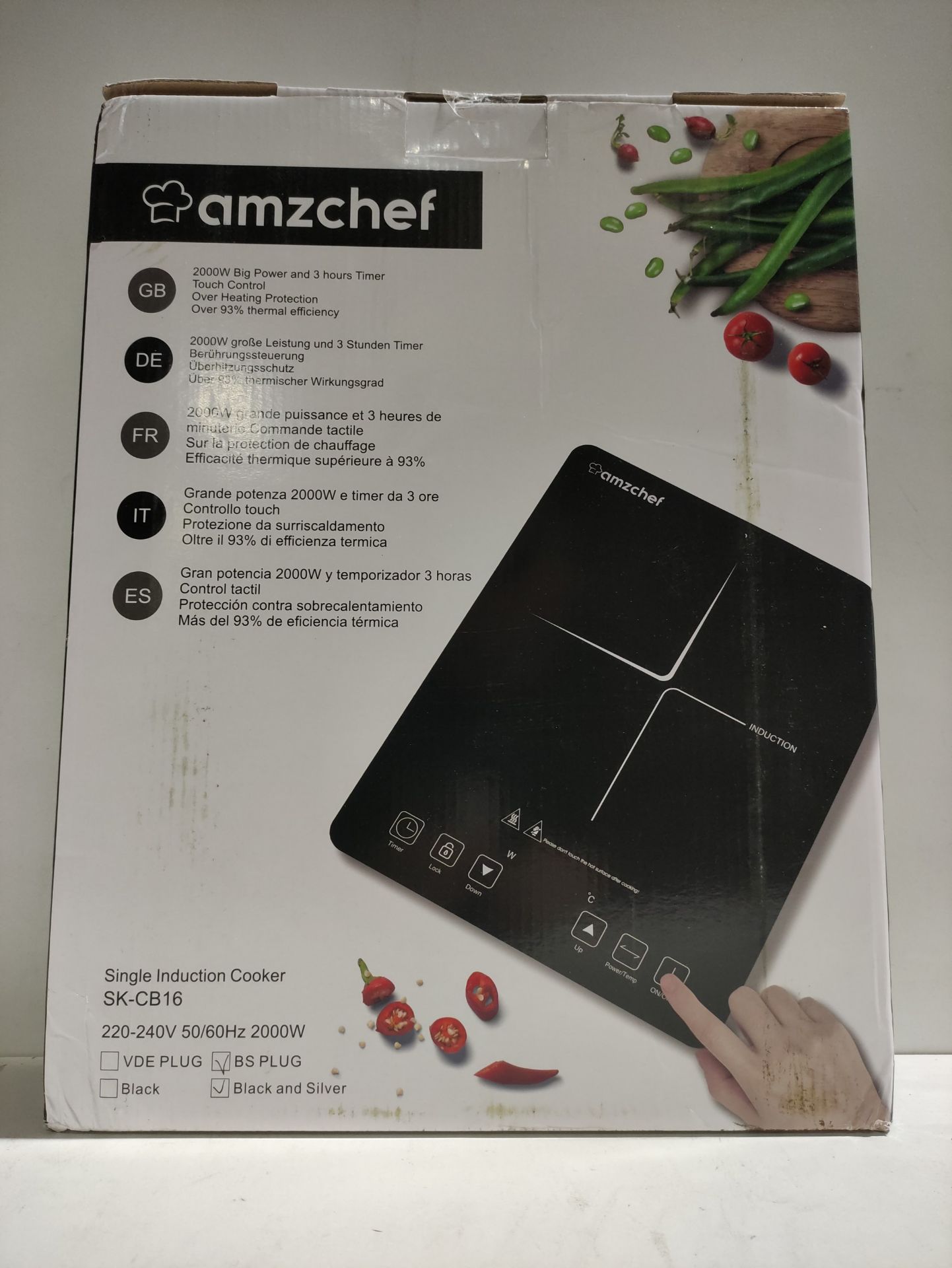 RRP £59.99 AMZCHEF Single Induction Cooker - Image 2 of 2