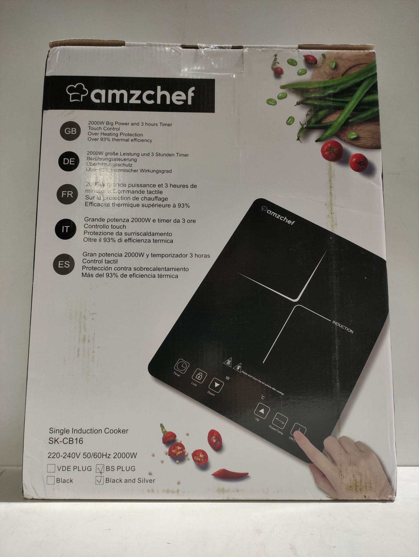 RRP £59.99 AMZCHEF Single Induction Cooker - Image 2 of 2