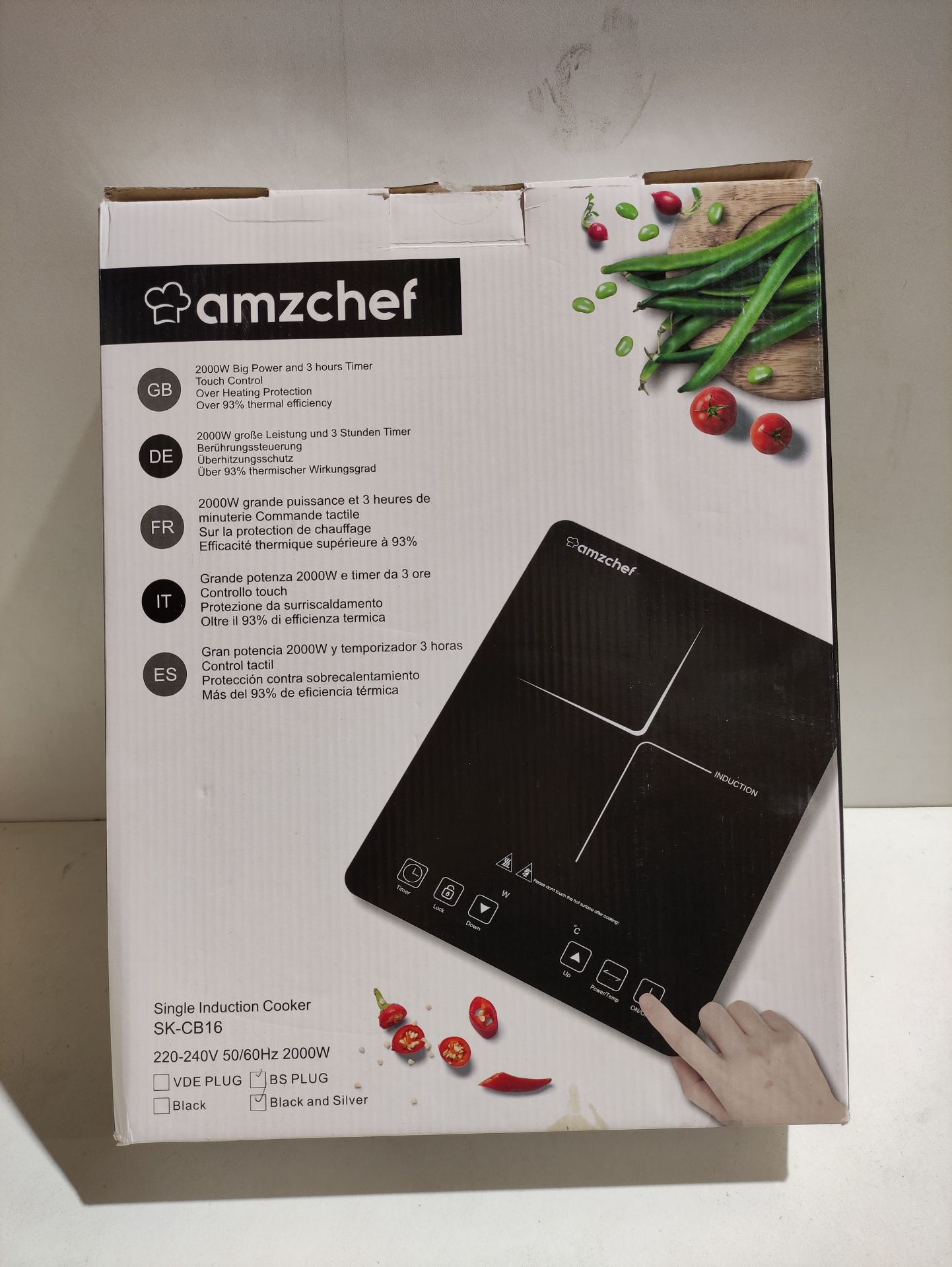 RRP £59.99 AMZCHEF Single Induction Cooker - Image 2 of 2