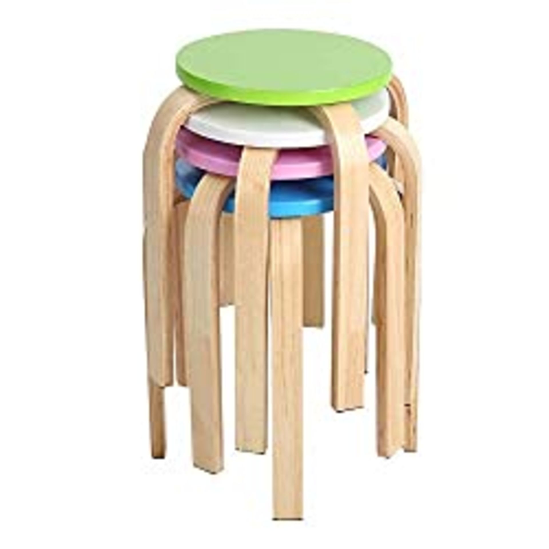 RRP £25.91 Bent Wood Stacking Round Stool