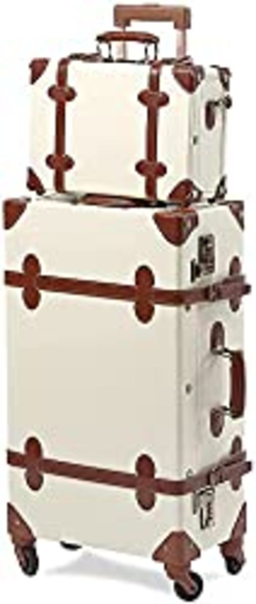 RRP £213.05 UNITRAVEL Luggage Set Vintage Travel 2 pcs Ivory