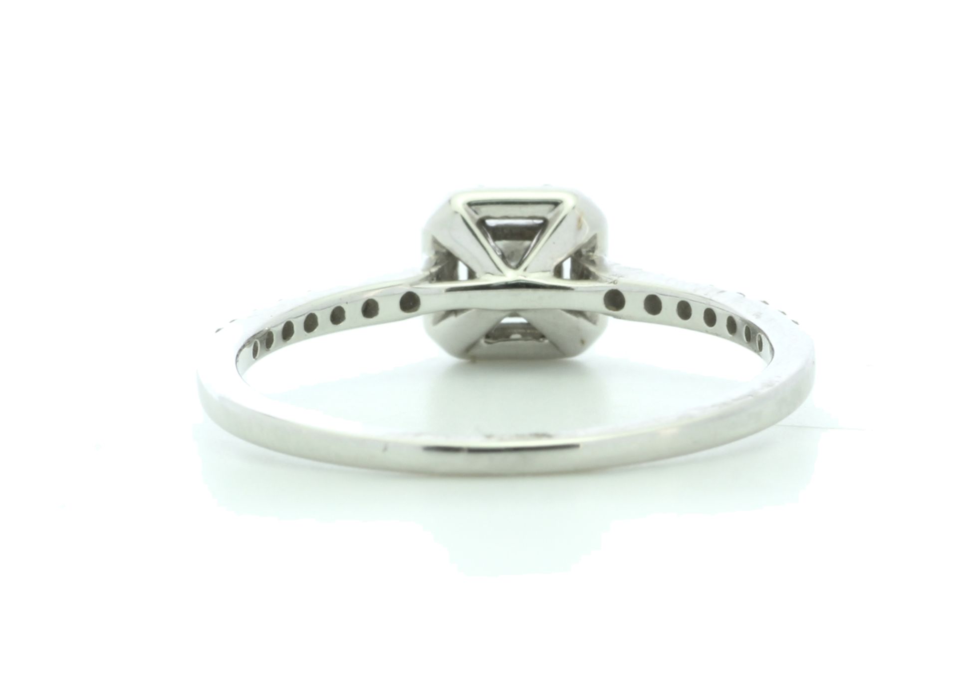 18ct White Gold Halo Set Diamond Ring 0.33 Carats - Valued by IDI £3,800.00 - A sparkling natural - Image 3 of 5