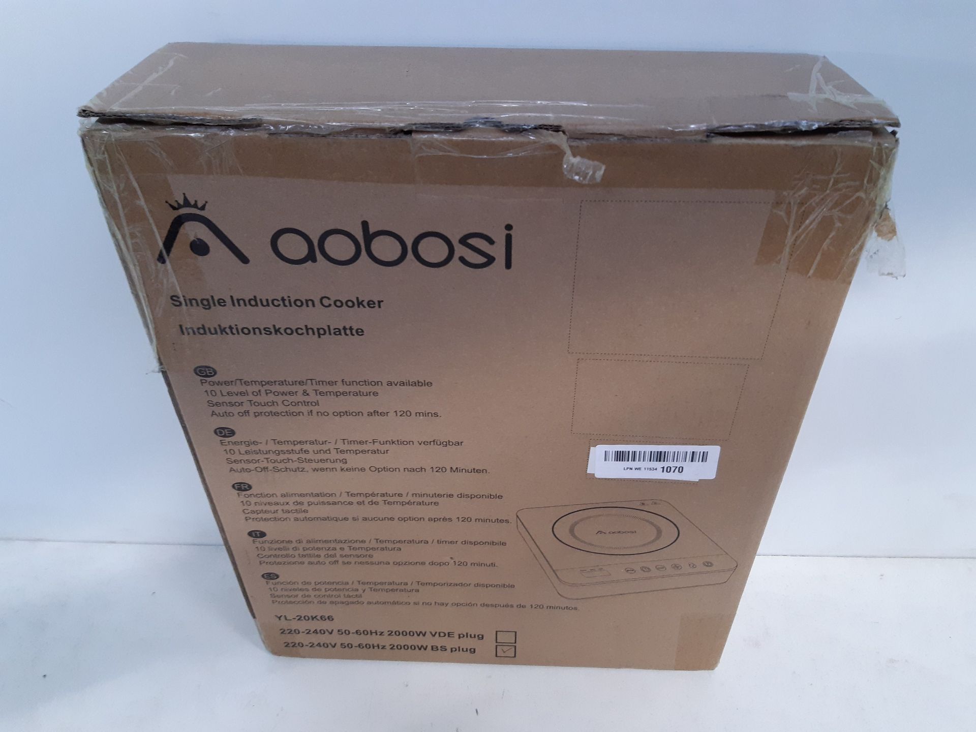 RRP £45.00 Aobosi Single Induction Hob - Image 2 of 2