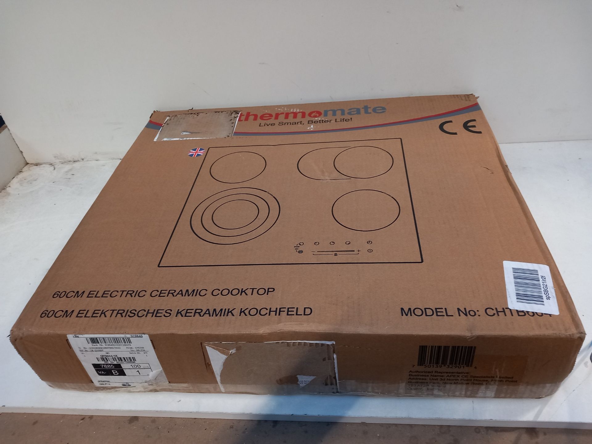 RRP £134.99 Thermomate CHTB604 60cm Ceramic Hob Built-in - Image 2 of 2