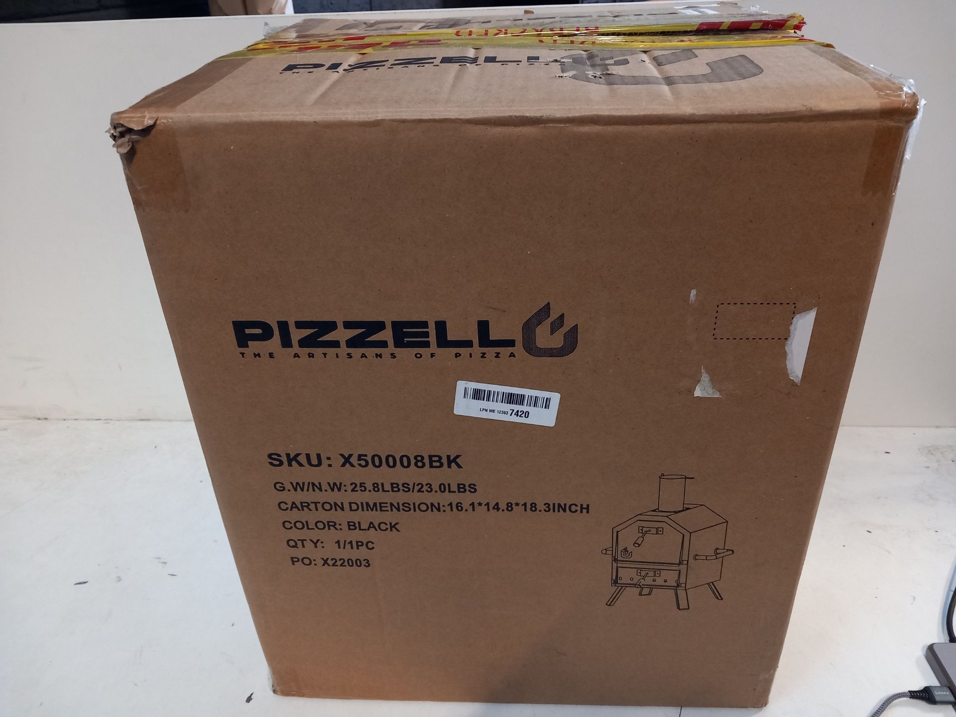 RRP £119.99 Pizzello Outdoor Pizza Oven Wood Fired Pizza Oven for - Image 2 of 2