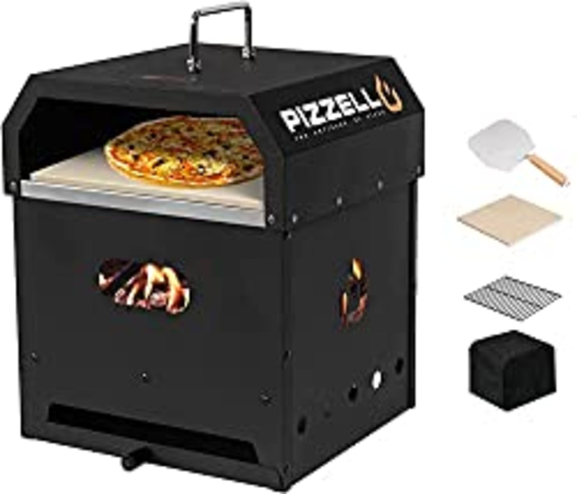 RRP £99.98 PIZZELLO 4-in-1 Outdoor Pizza Oven Wood Fired Outside