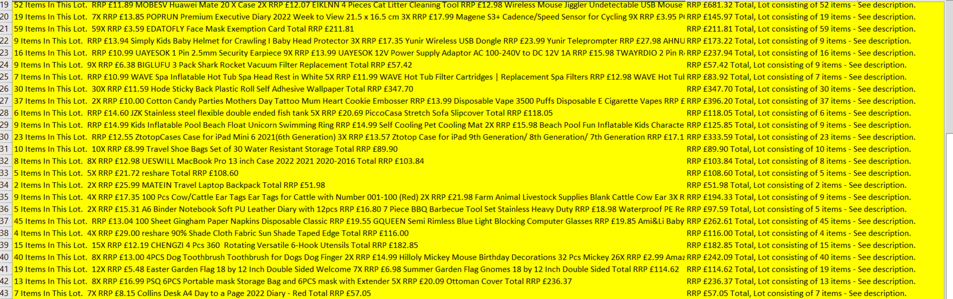 ONE PALLET TO CONTAIN 790 ITEMS WITH AN RRP OF - £7947.20 PLEASE SEE IMAGES FOR A DETAILED DESCRIPT - Image 3 of 3