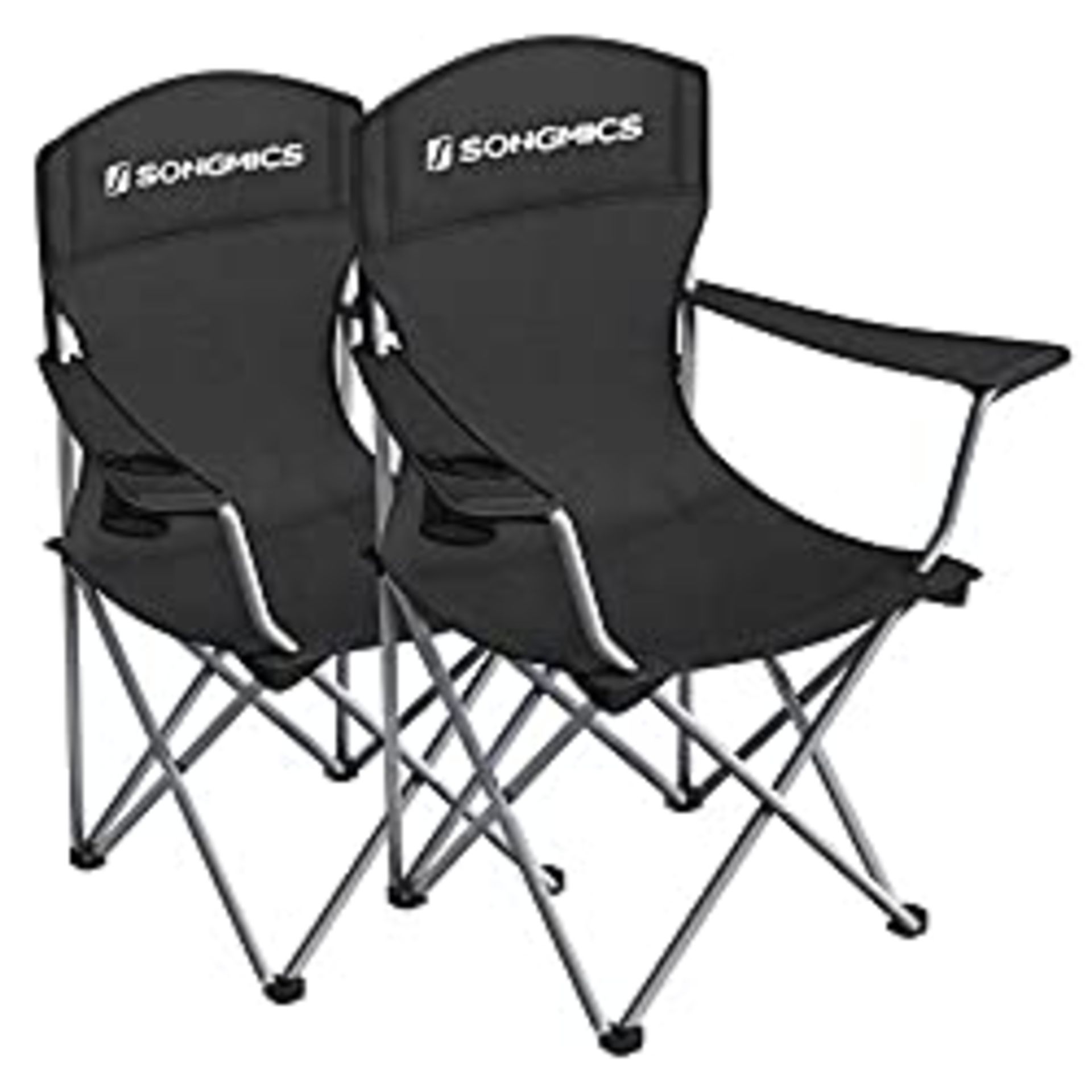 RRP £43.99 SONGMICS Set of 2 Folding Camping Chairs